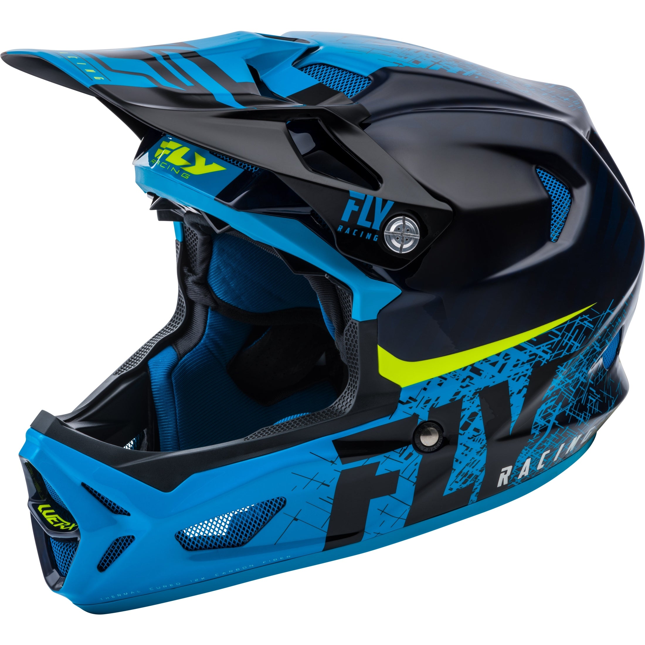 FLY RACING WERX CARBON HELMET BLACK/BLUE XS