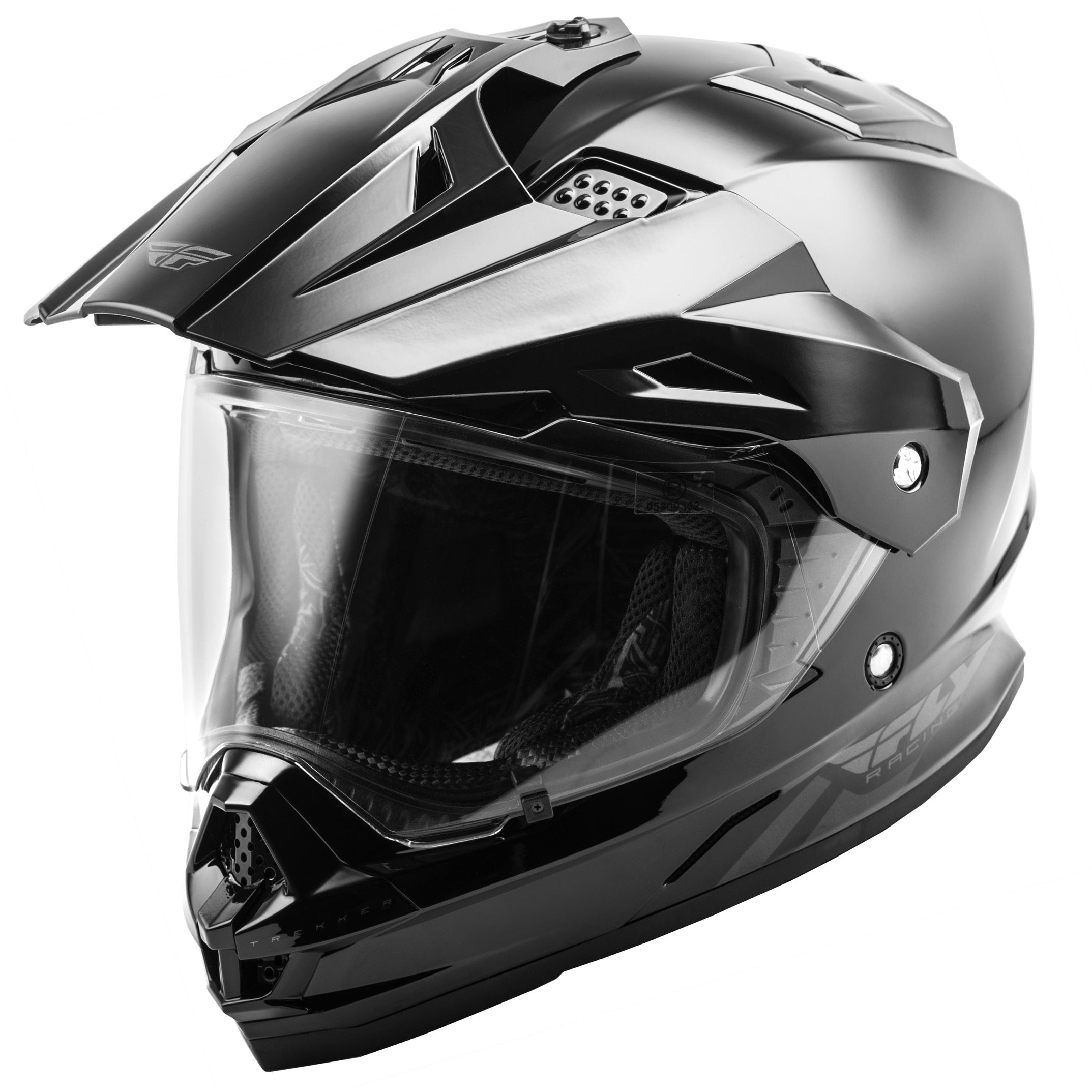FLY RACING TREKKER SOLID HELMET BLACK MD