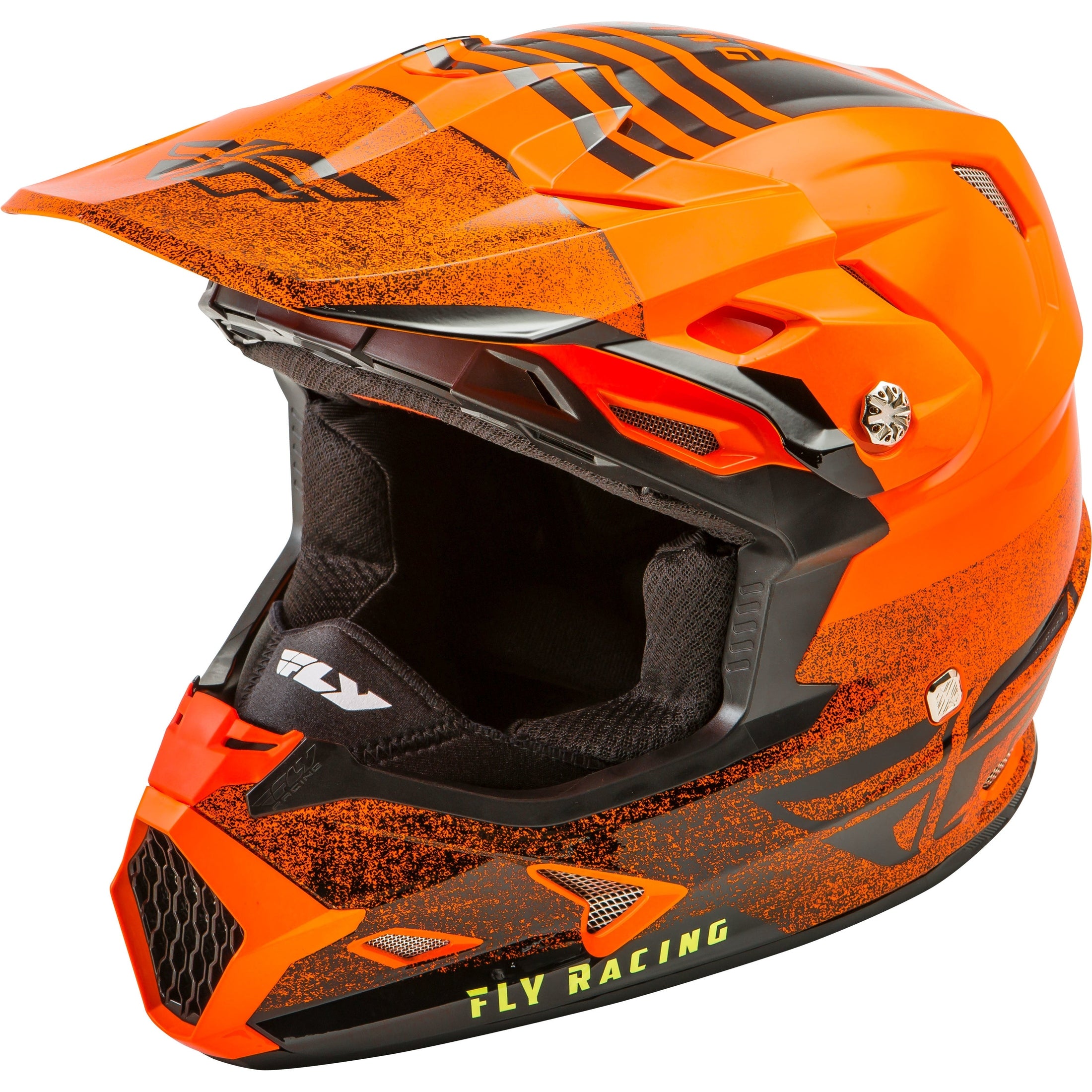 FLY RACING TOXIN C/W EMBARGO HELMET ORANGE/BLACK YS