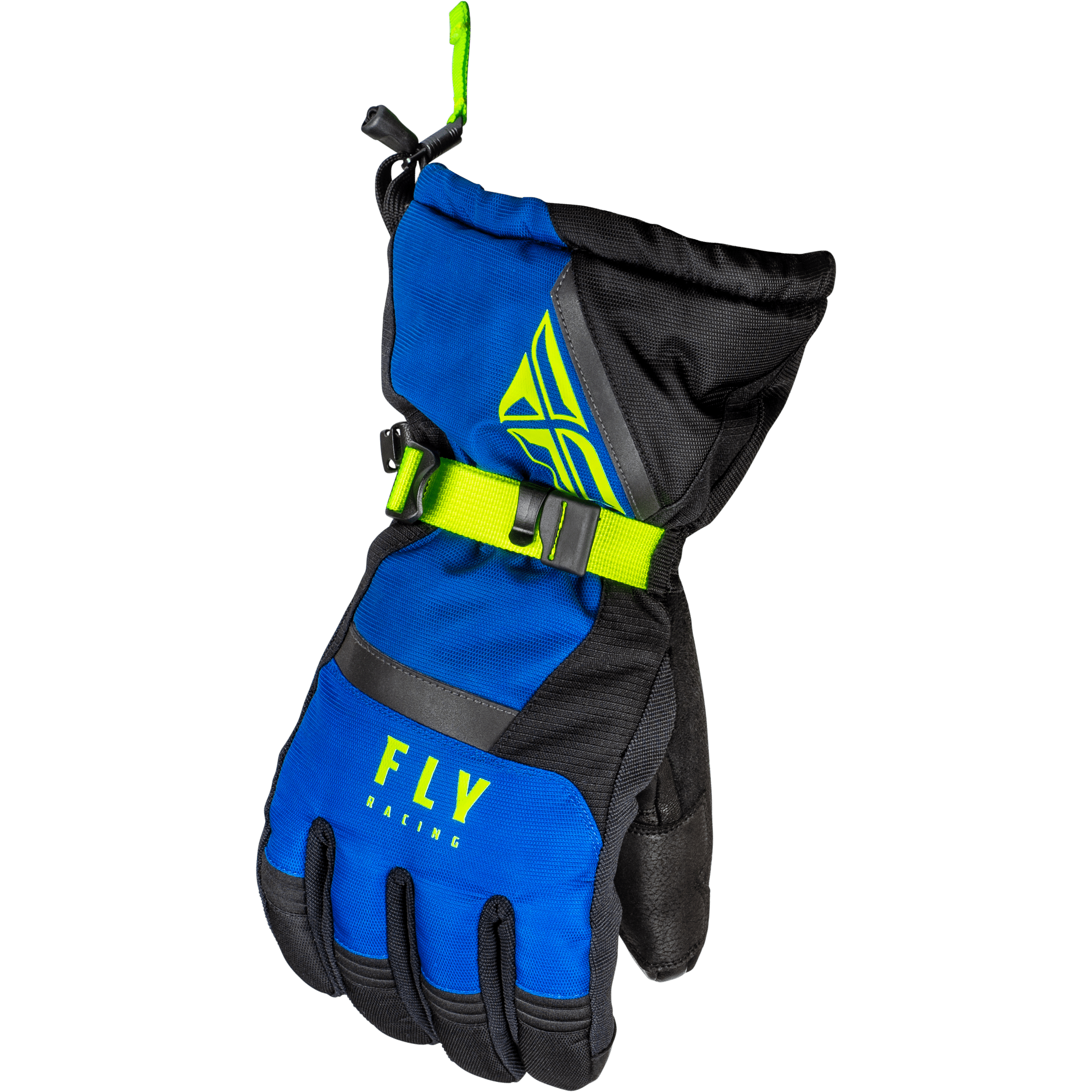 FLY RACING CASCADE GLOVES BLACK/BLUE/HI-VIS SM