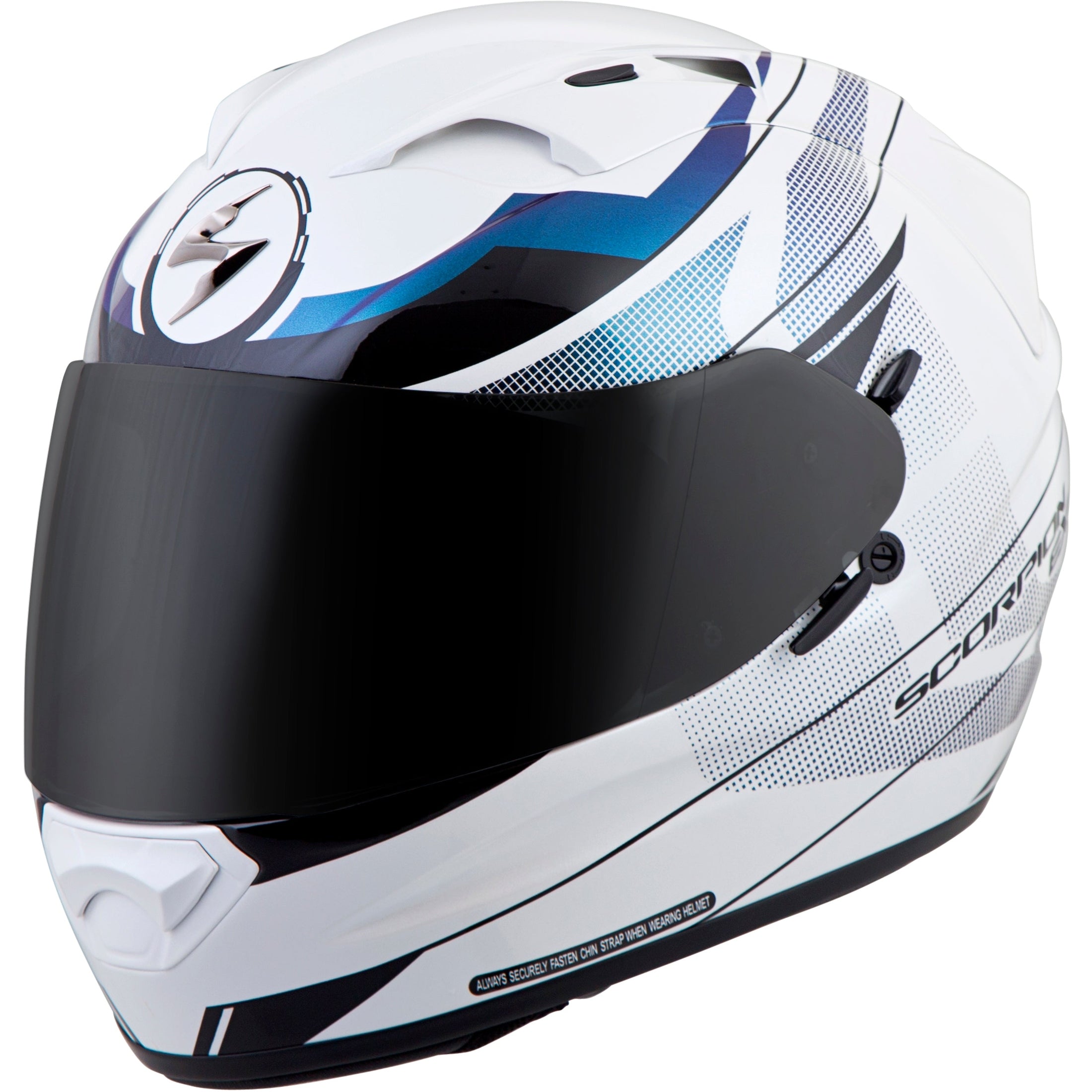 SCORPION EXO EXO-T1200 FULL FACE HELMET MAINSTAY WHITE/BLUE LG