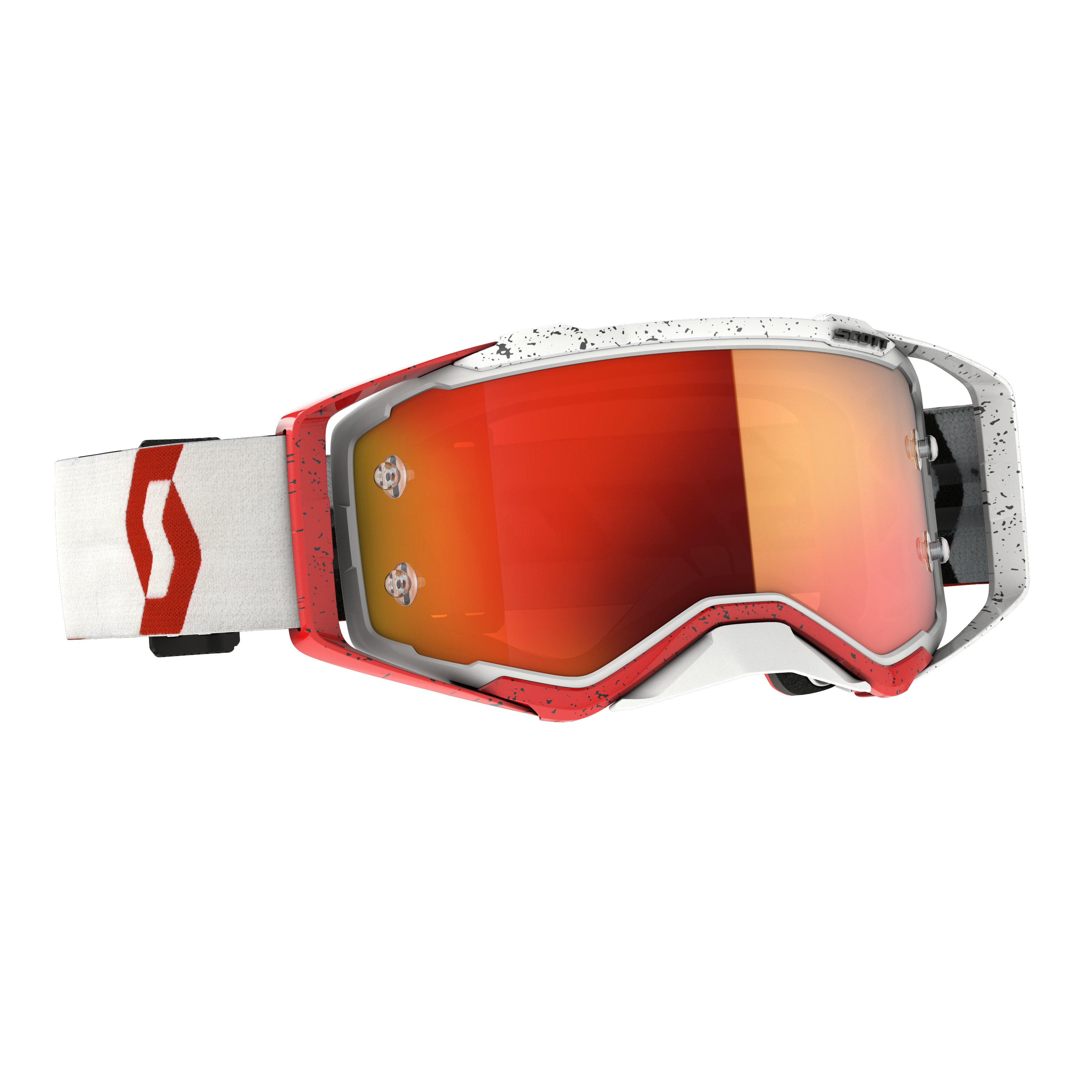 SCOTT PROSPECT GOGGLE RED/WHITE ORANGE CHROME WORKS LENS