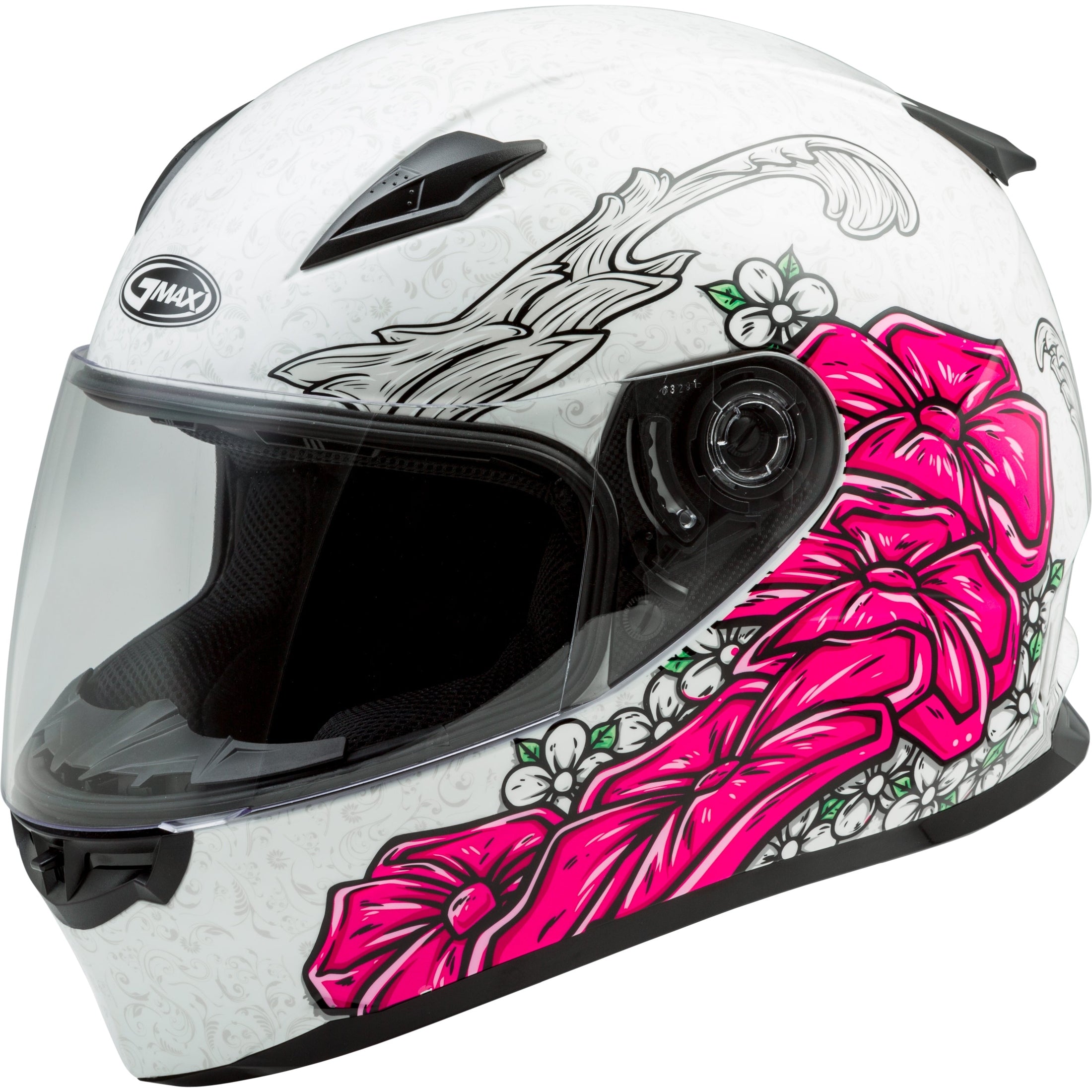 GMAX FF-49S FULL-FACE YARROW SNOW HELMET WHITE/PINK XL