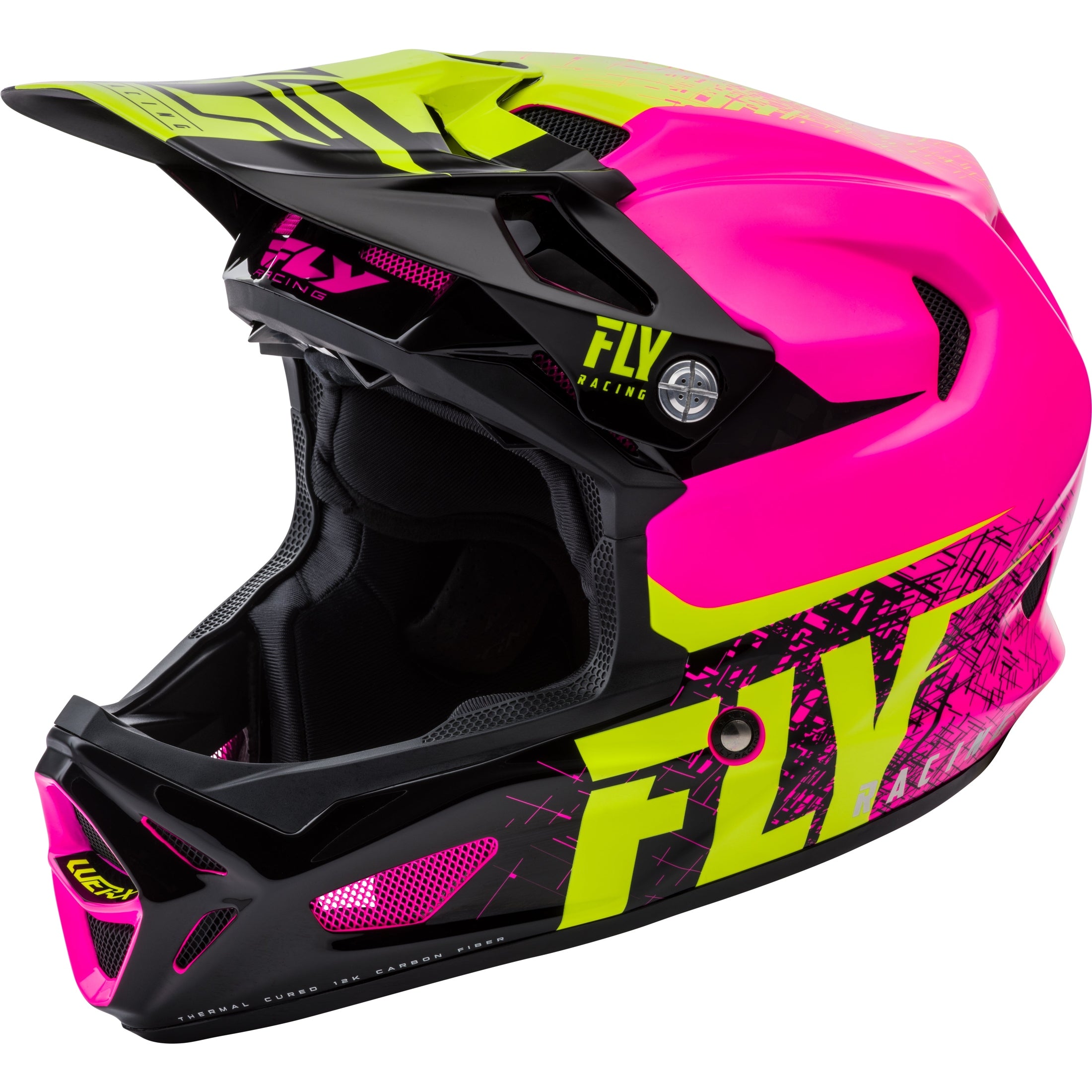 FLY RACING WERX CARBON HELMET PINK/HI-VIS XS