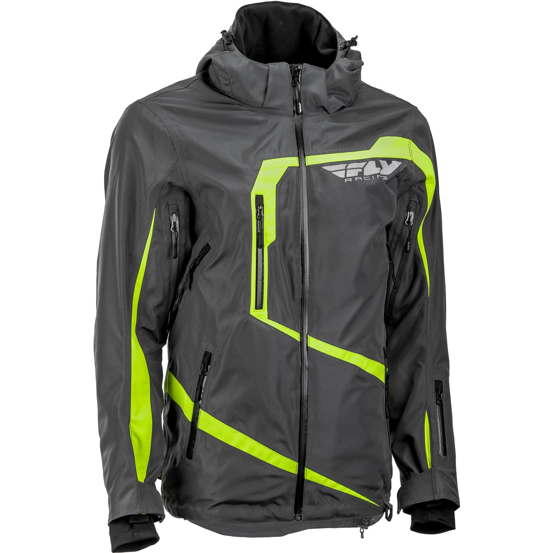 FLY RACING FLY CARBON JACKET GREY/HI-VIS LG