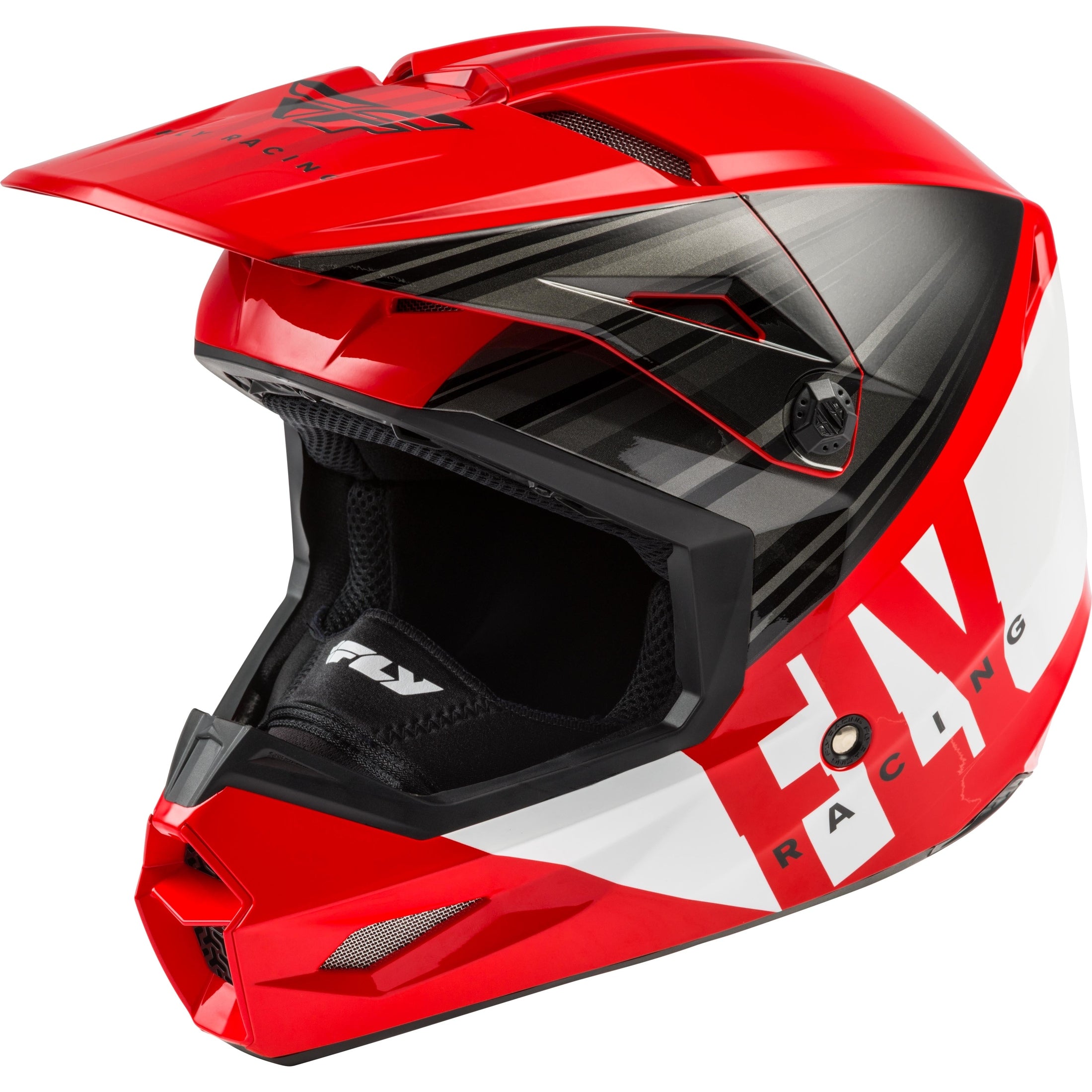 FLY RACING KINETIC COLD WEATHER HELMET RED/BLACK/WHITE XS