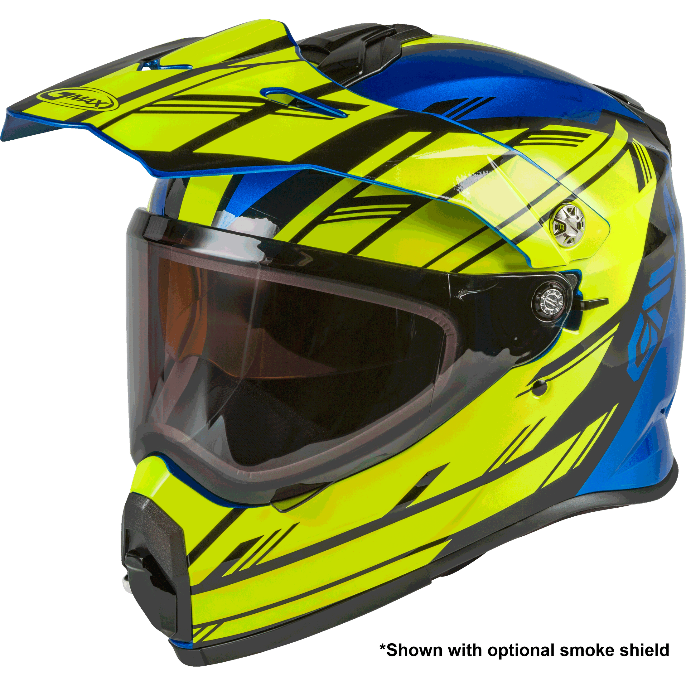 GMAX AT-21S ADVENTURE EPIC SNOW HELMET BLUE/HI-VIS/BLACK SM