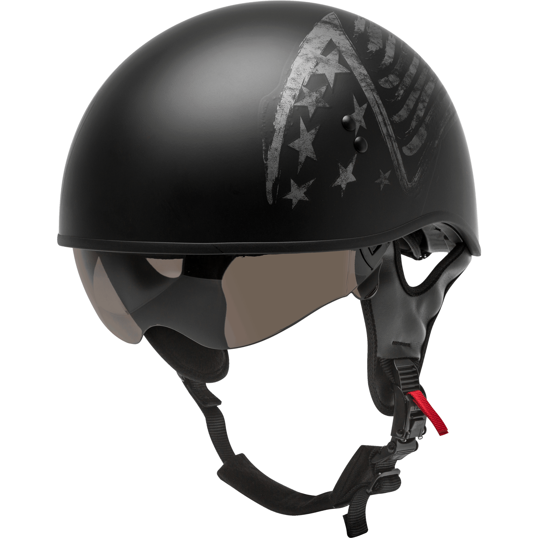 GMAX HH-65 HALF HELMET BRAVERY MATTE BLACK/GREY XS