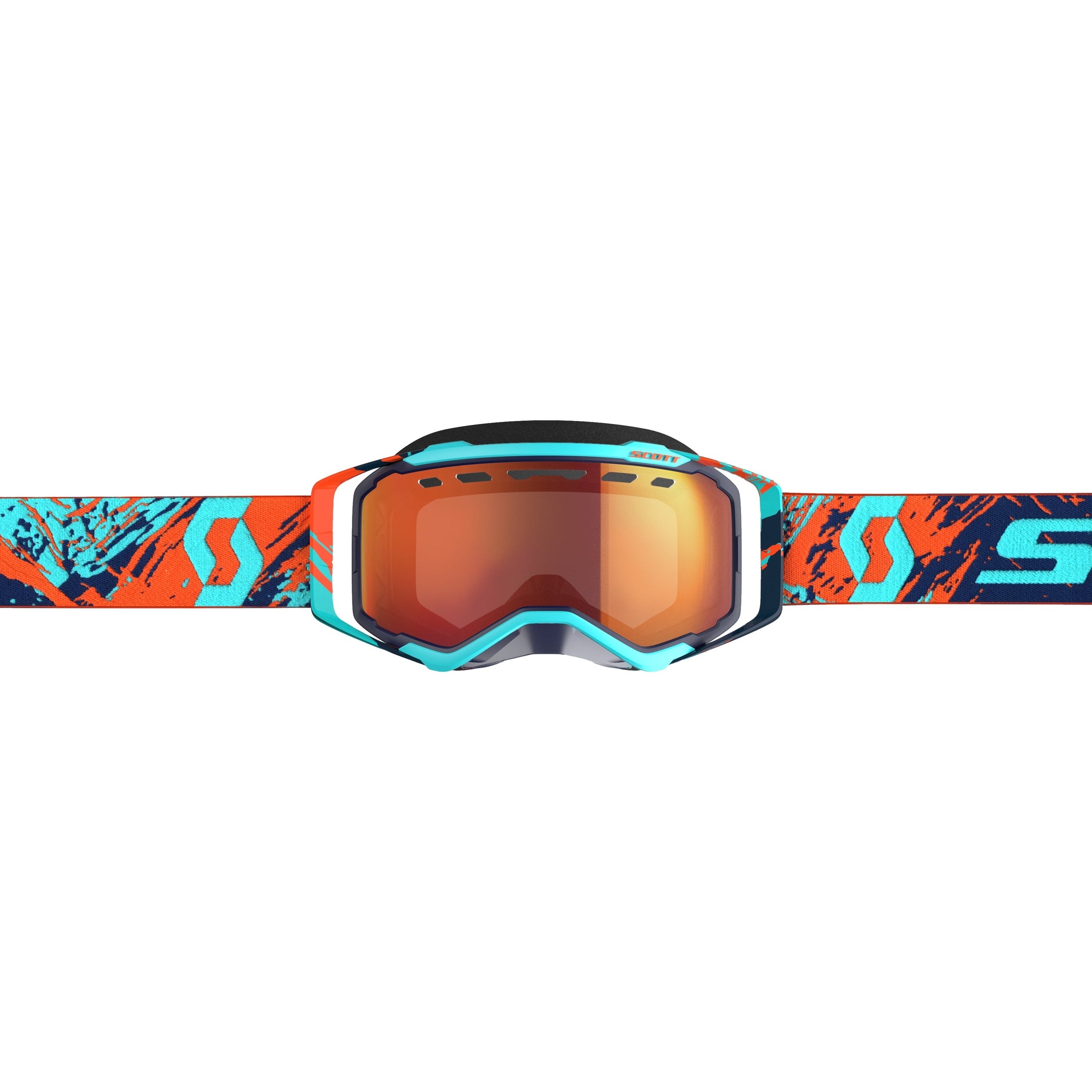 SCOTT GOGGLE PROSPECT SNOW BLUE/ORANGE W/RED CHROME