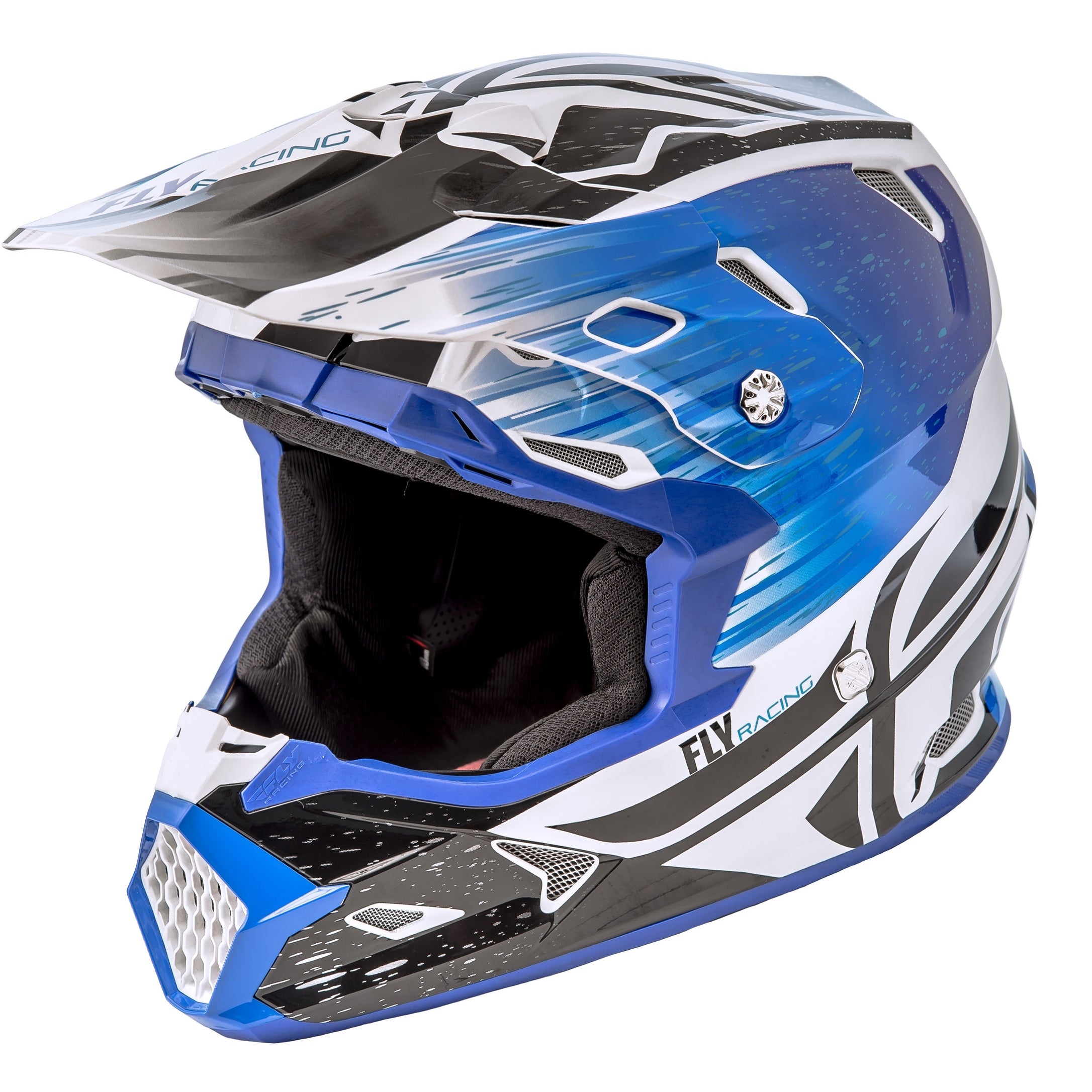 FLY RACING TOXIN RESIN HELMET BLACK/BLUE LG