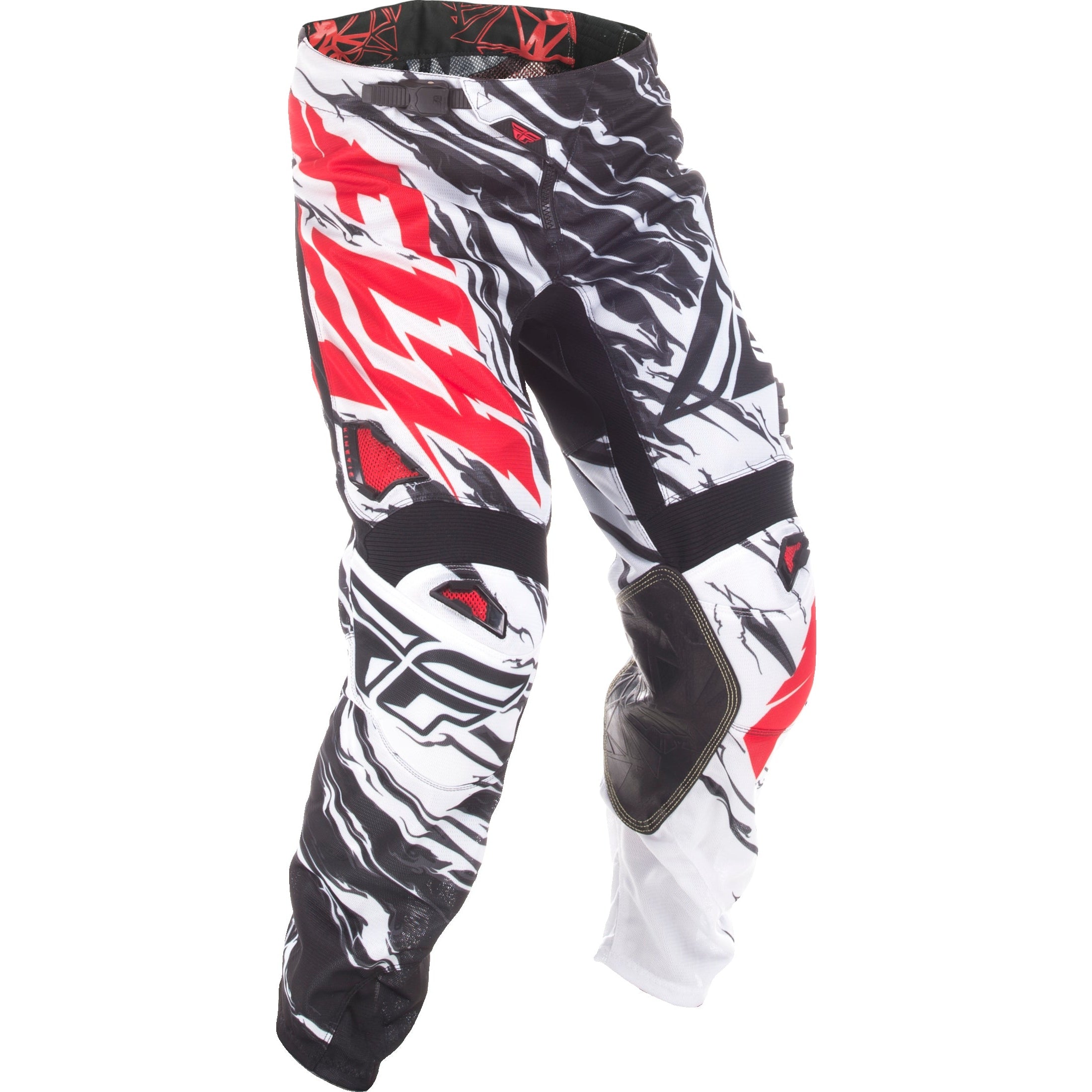 FLY RACING KINETIC MESH PANTS BLACK/WHITE/RED SZ 40