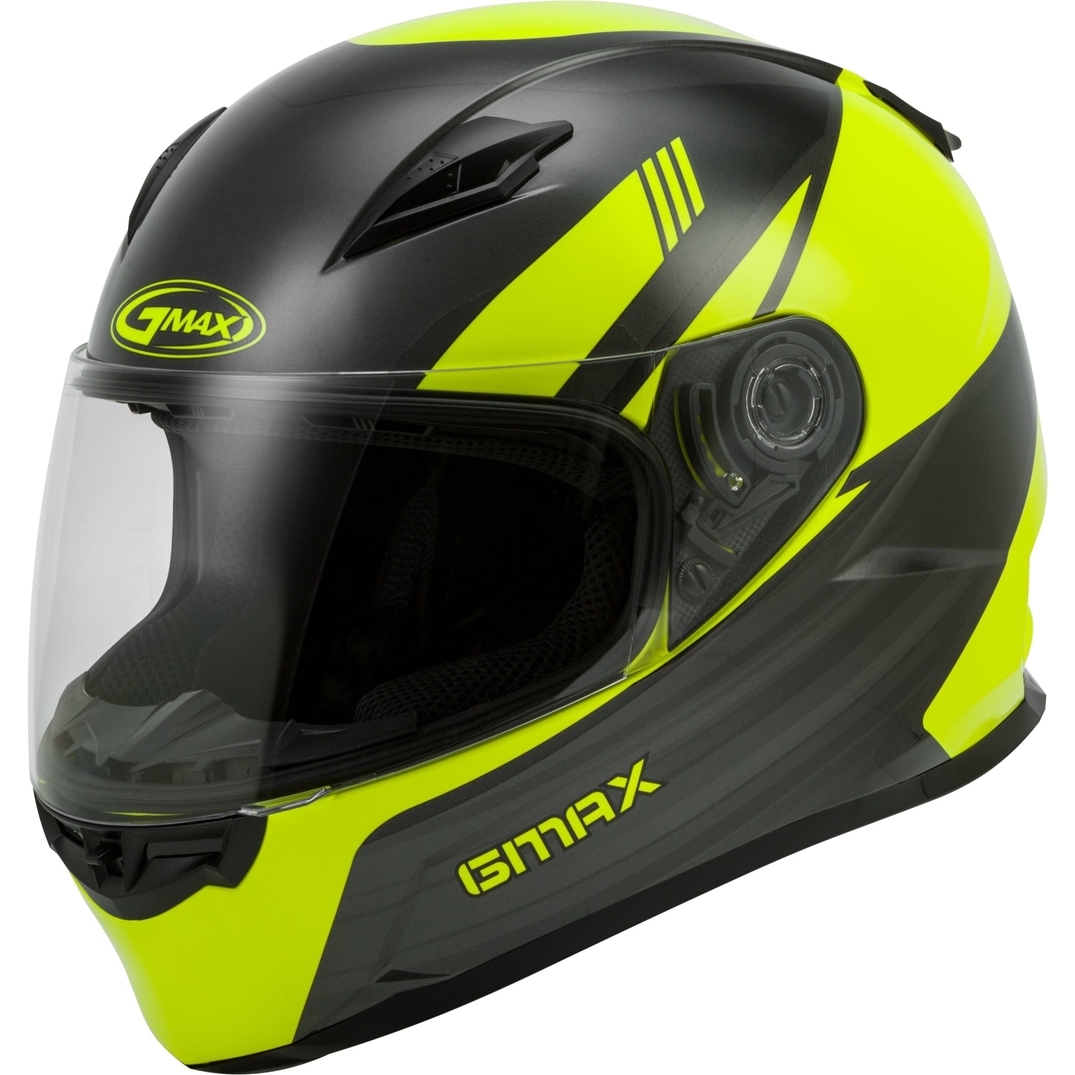 GMAX YOUTH GM-49Y FULL-FACE DEFLECT HELMET HI-VIS/GREY YL