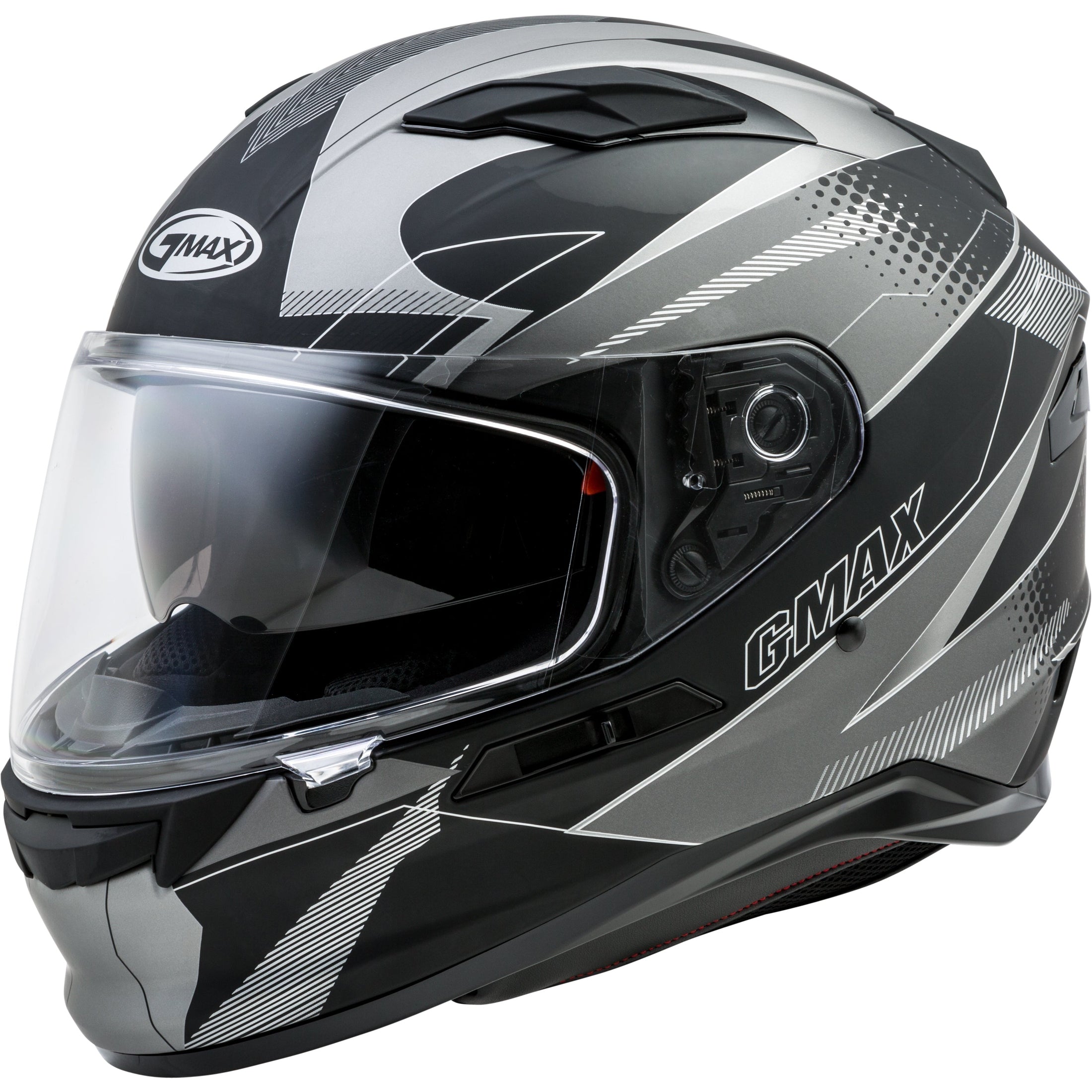 GMAX FF-98 FULL-FACE APEX HELMET MATTE BLACK/DARK SILVER MD