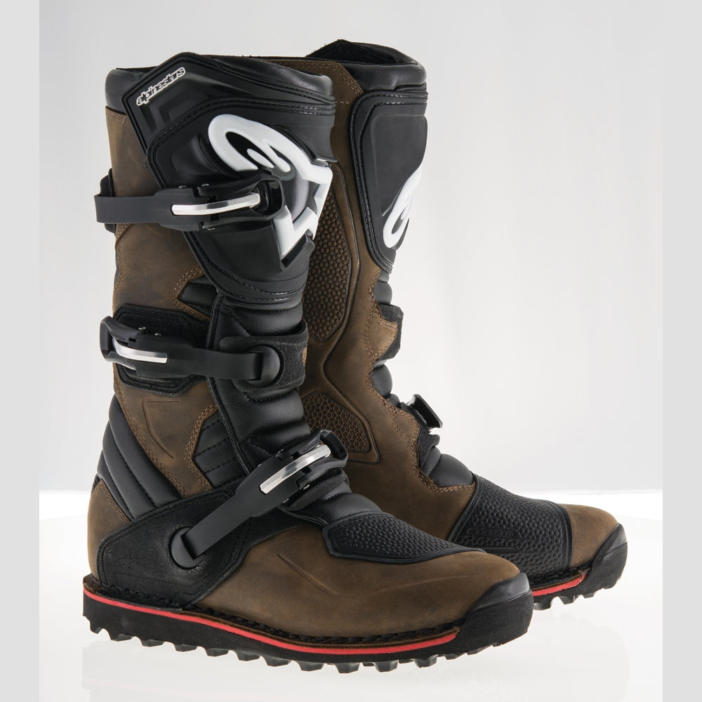ALPINESTARS TECH-T BOOTS BROWN OILED LEATHER SZ 11