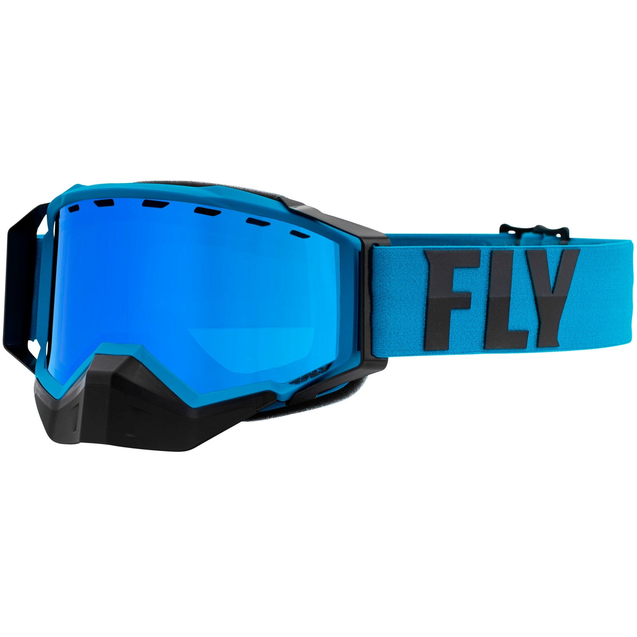 FLY RACING ZONE PRO SNOW GOGGLE BLUE/GREY W/ SKY BLUE/POLAR SMOKE LENS