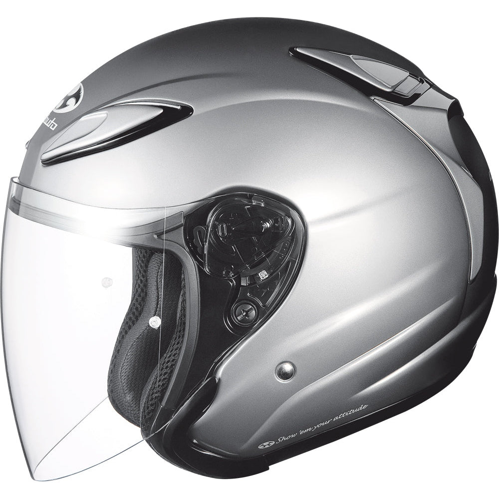 KABUTO AVAND II SOLID HELMET ALUMINUM SILVER 2X