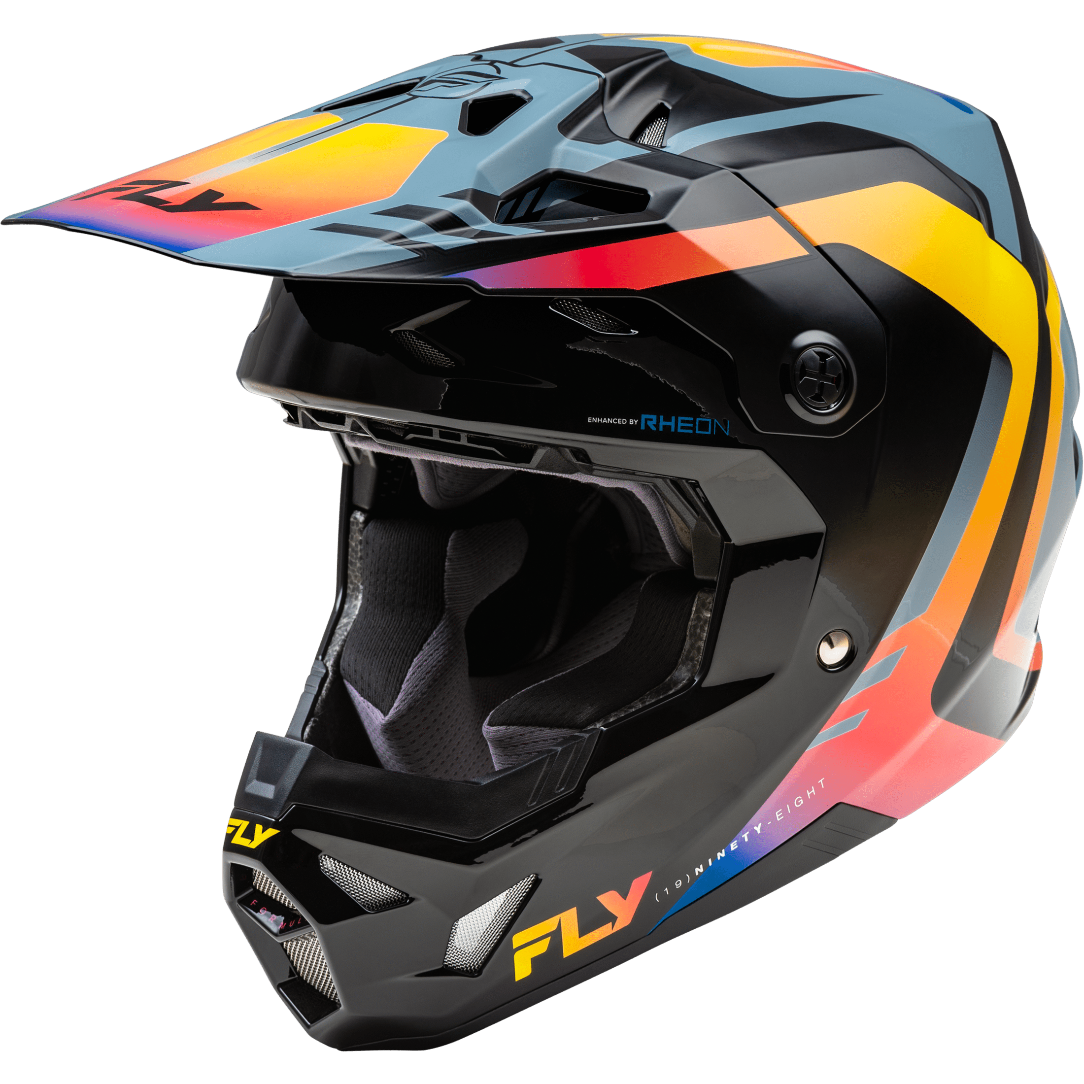 FLY RACING FORMULA CP KRYPTON HELMET GREY/BLACK/ELECTRIC FADE SM
