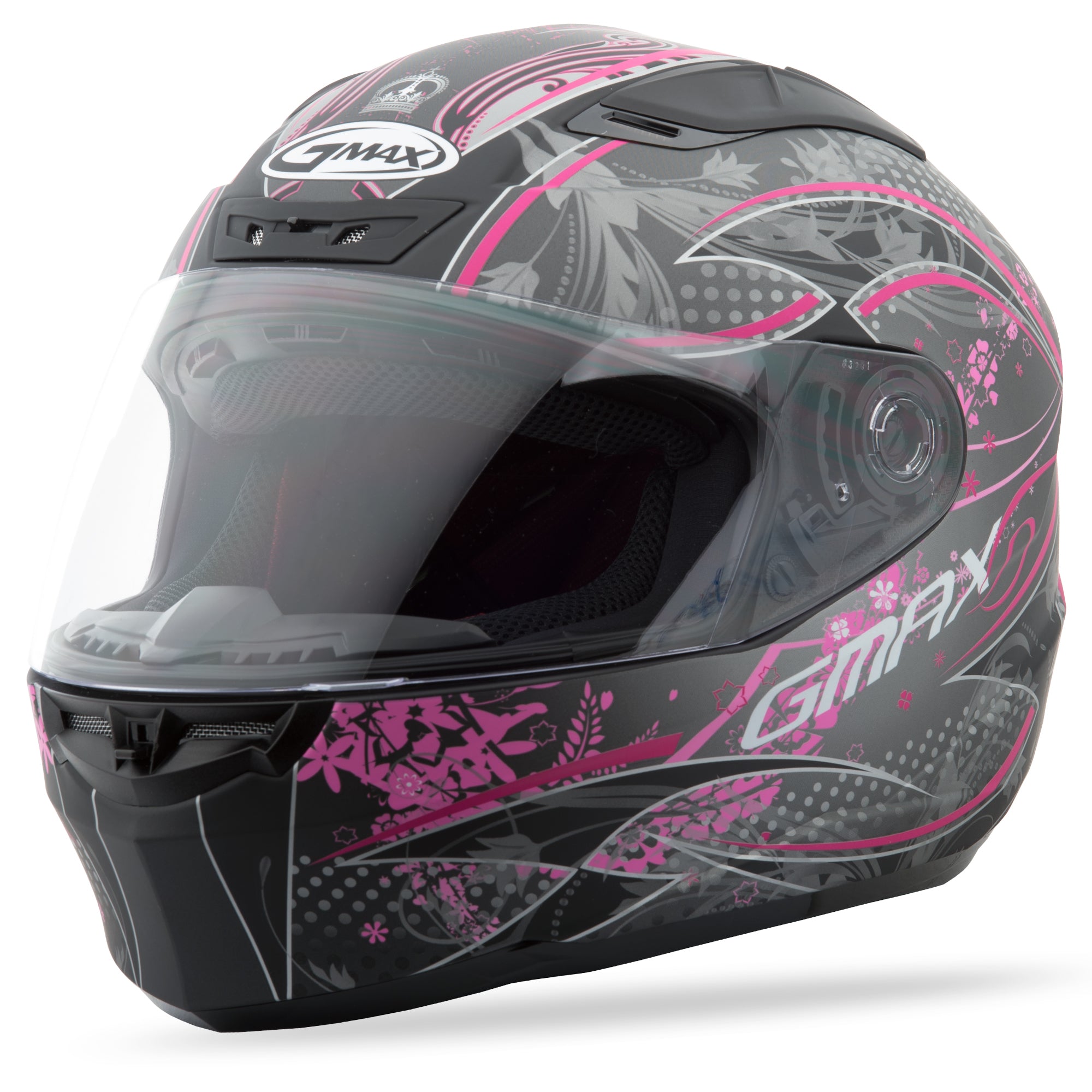 GMAX FF-88 FULL-FACE VERSAILLES HELMET MATTE BLACK/PINK SM