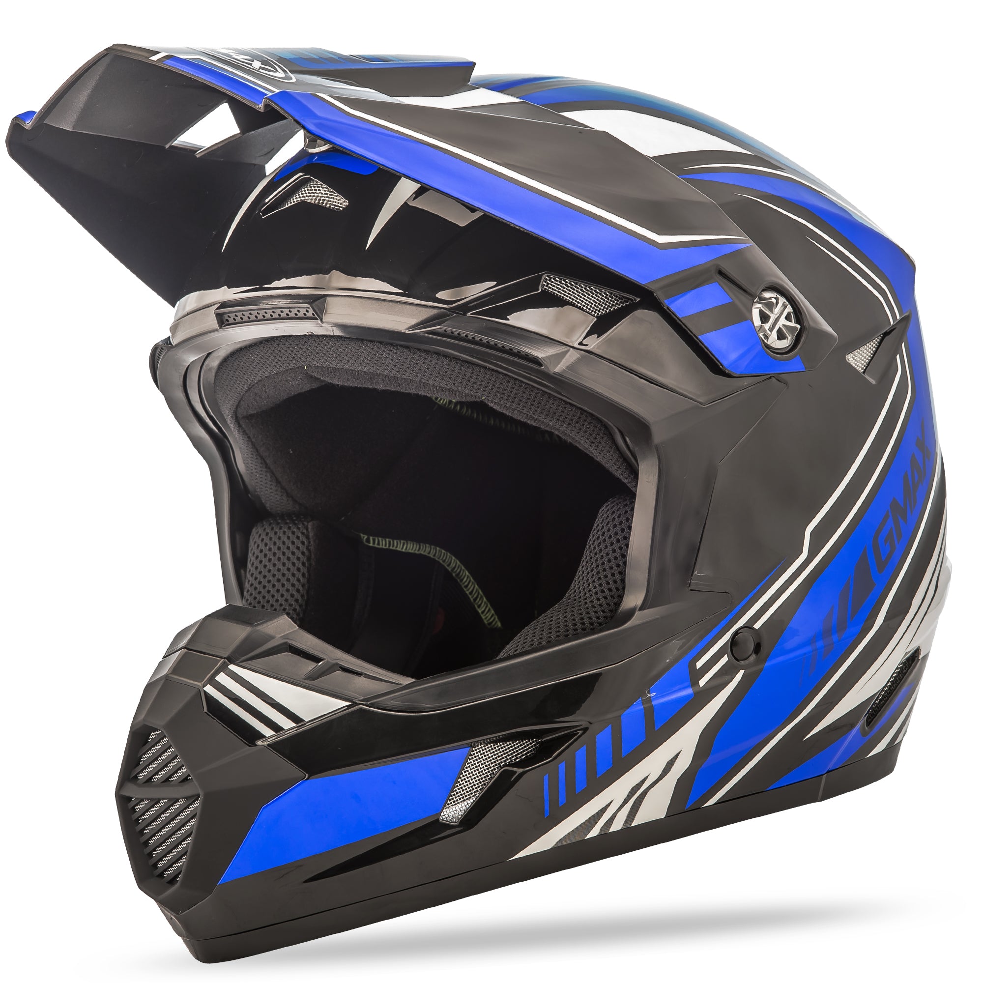 GMAX MX-46 OFF-ROAD UNCLE HELMET BLACK/BLUE MD