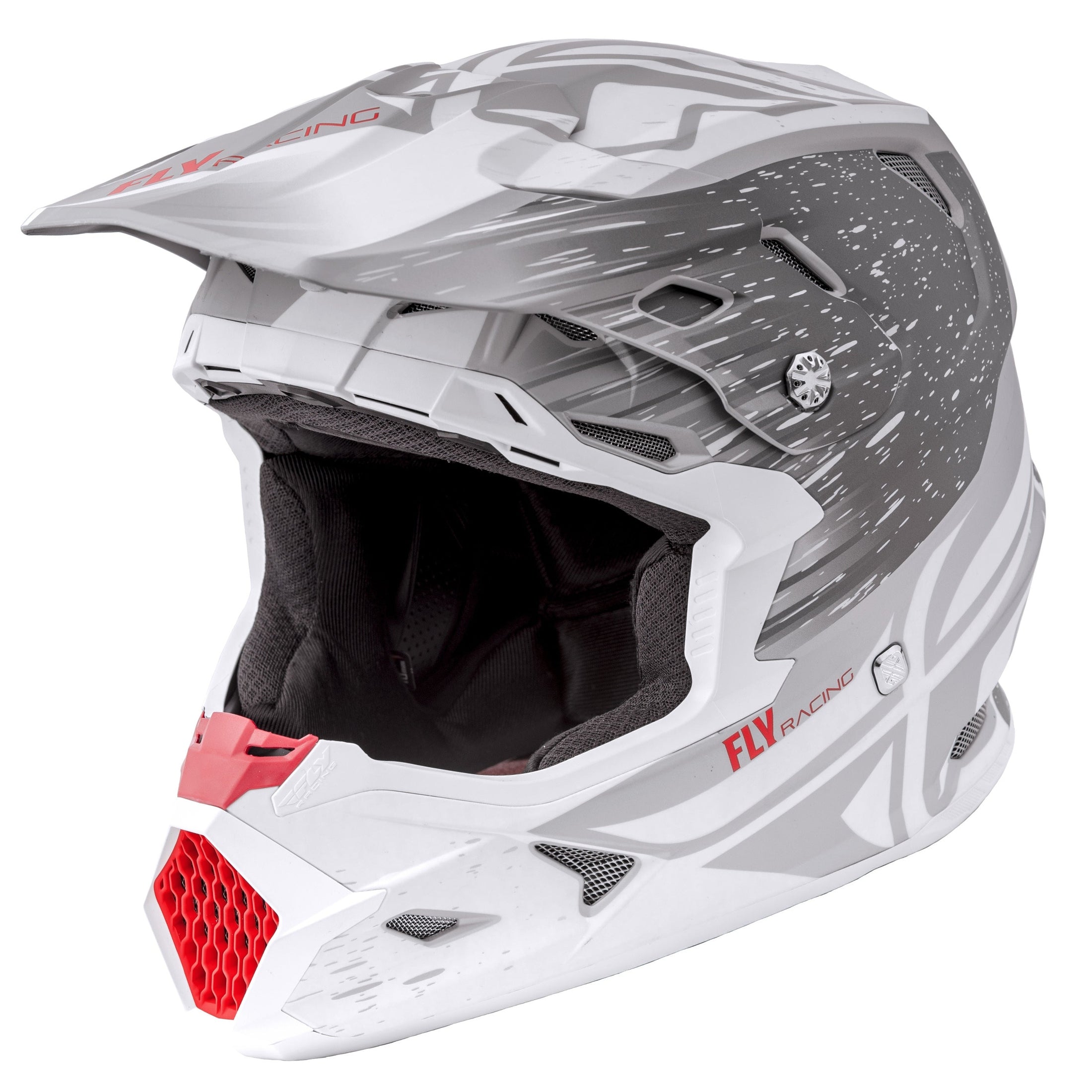 FLY RACING TOXIN RESIN HELMET MATTE WHITE/GREY XL