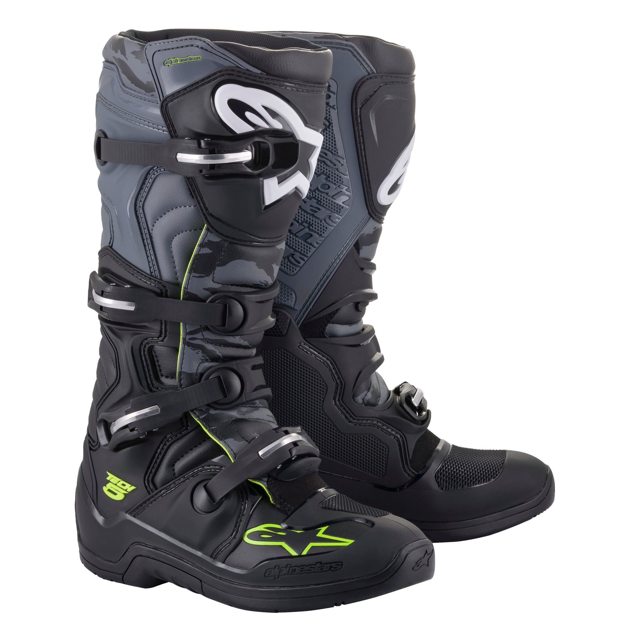 ALPINESTARS TECH 5 BOOTS BLK/COOL GREY/YLW FLUO SZ 16
