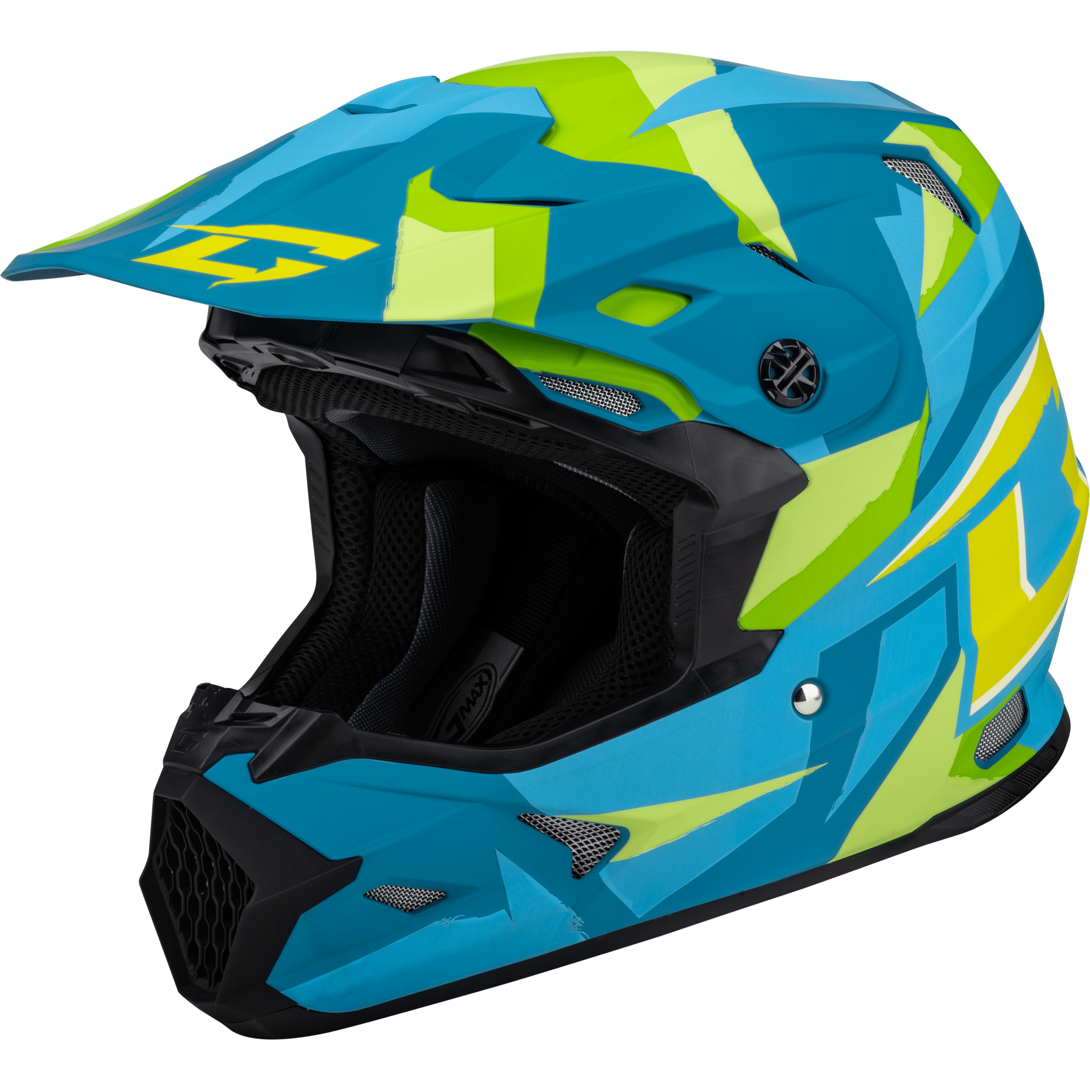 GMAX MX-96 SPLINTER HELMET MATTE BLUE/GREEN LG
