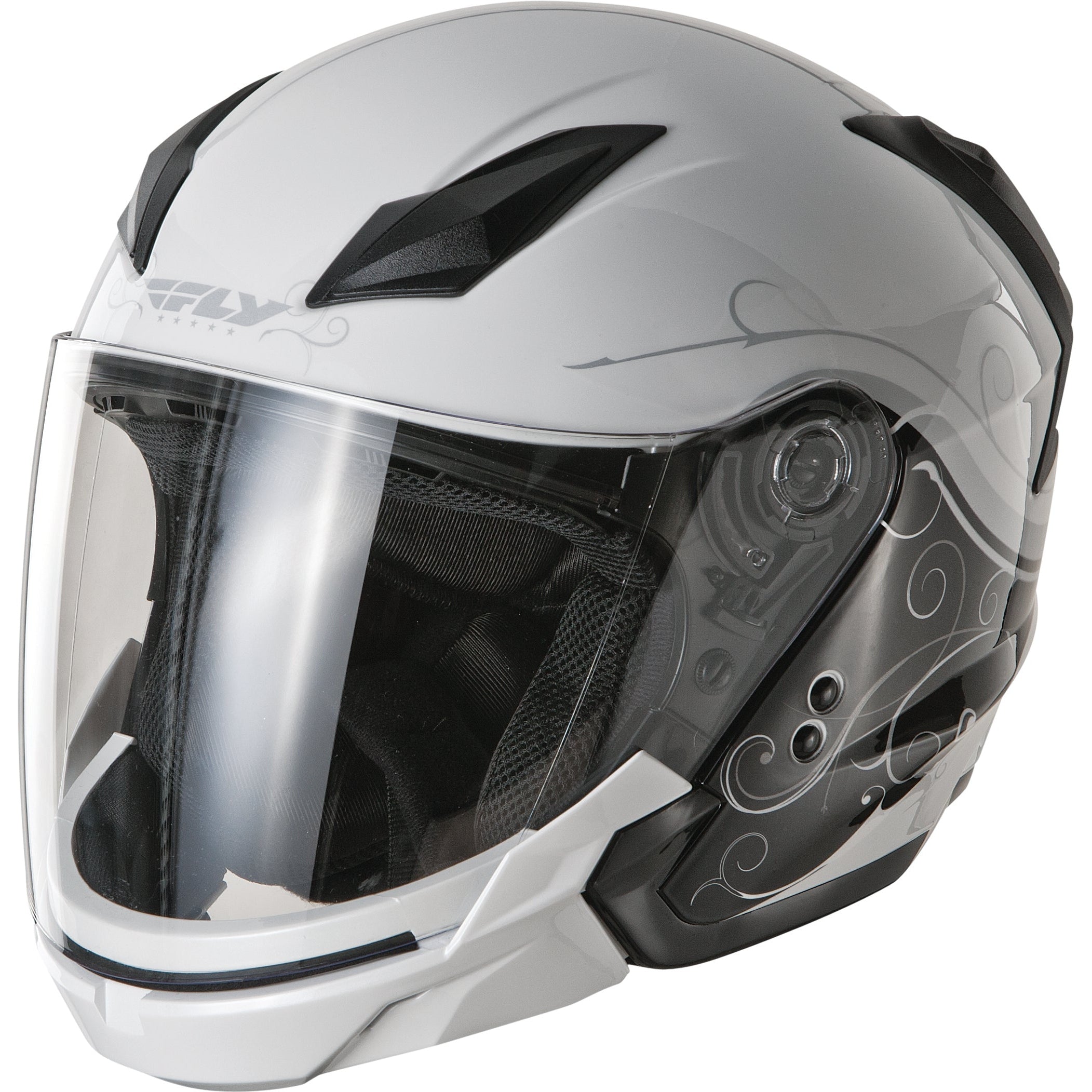 FLY RACING TOURIST CIRRUS HELMET WHITE/SILVER XL