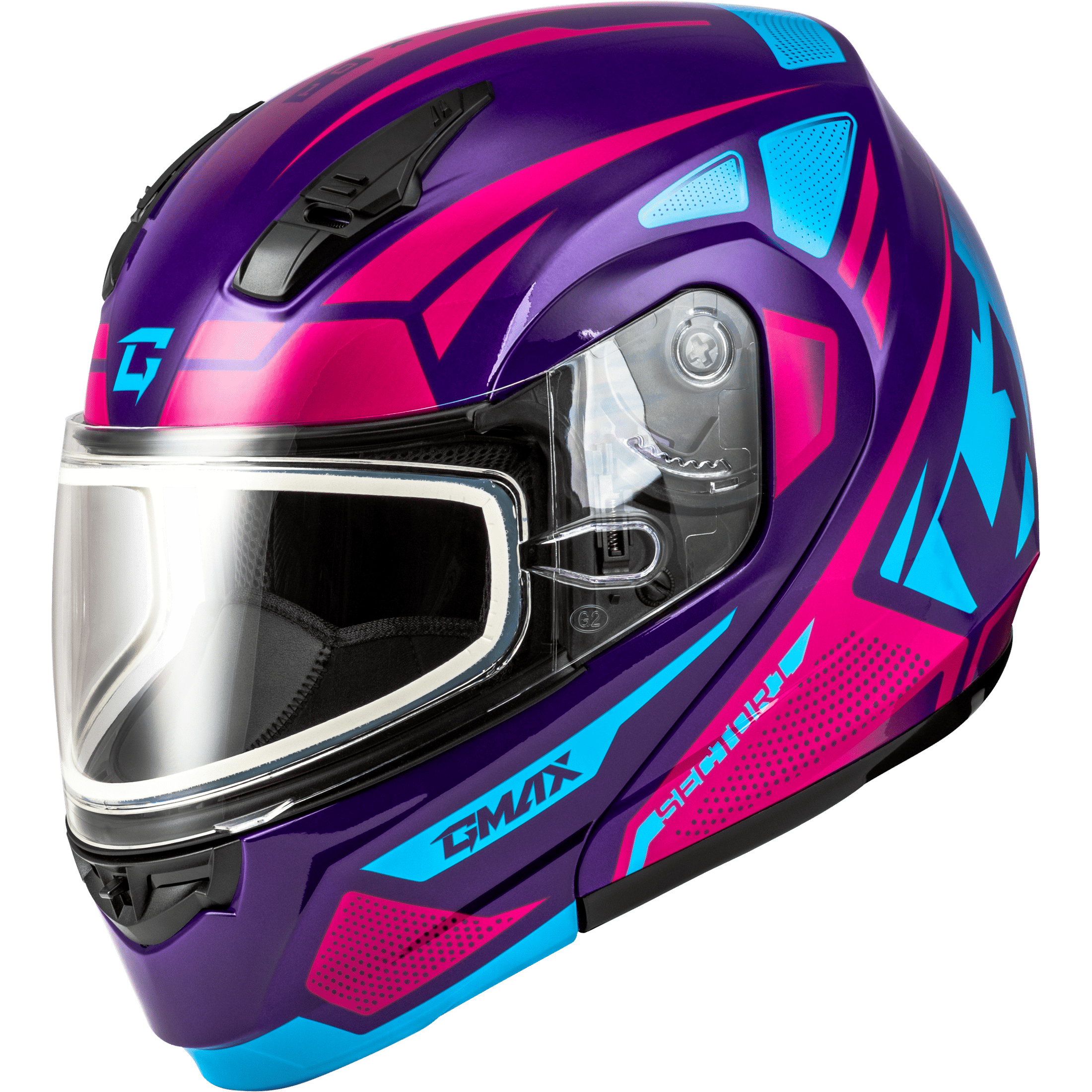 GMAX MD-04S SECTOR SNOW HELMET VIOLET/PINK LG