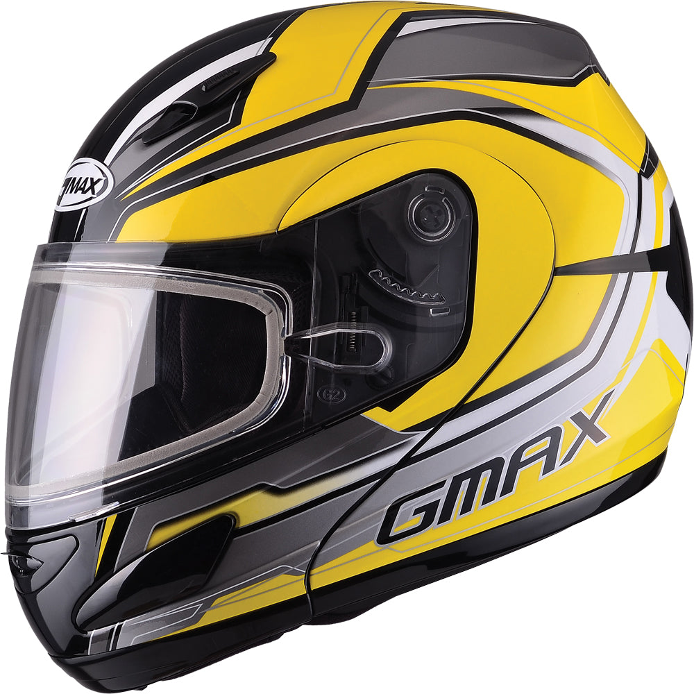 GMAX GM-44S MODULAR HELMET GLACIER YELLOW/SILVER/BLACK 2X