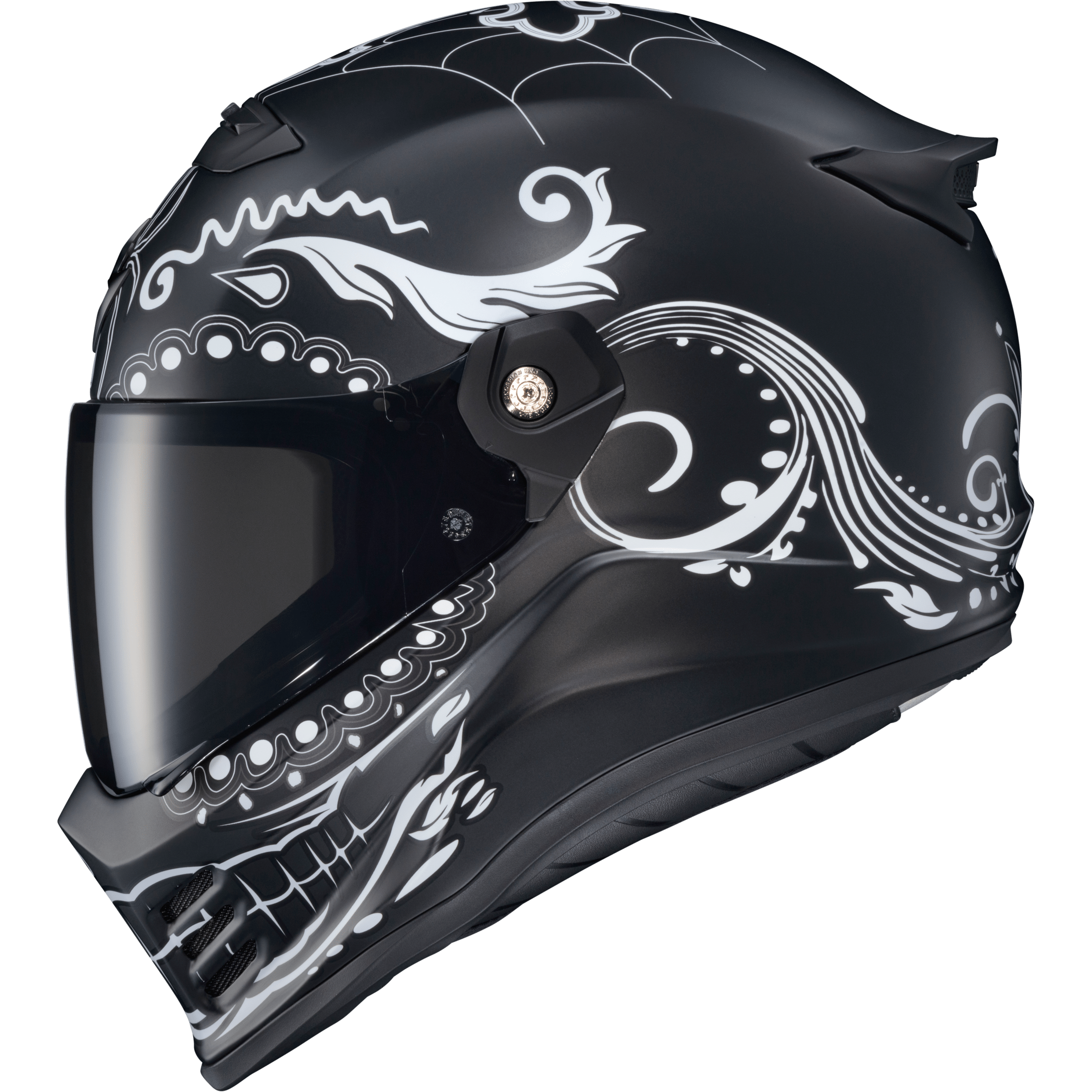 SCORPION EXO COVERT FX FULL FACE HELMET EL MALO WHITE/MATTE BLACK XS