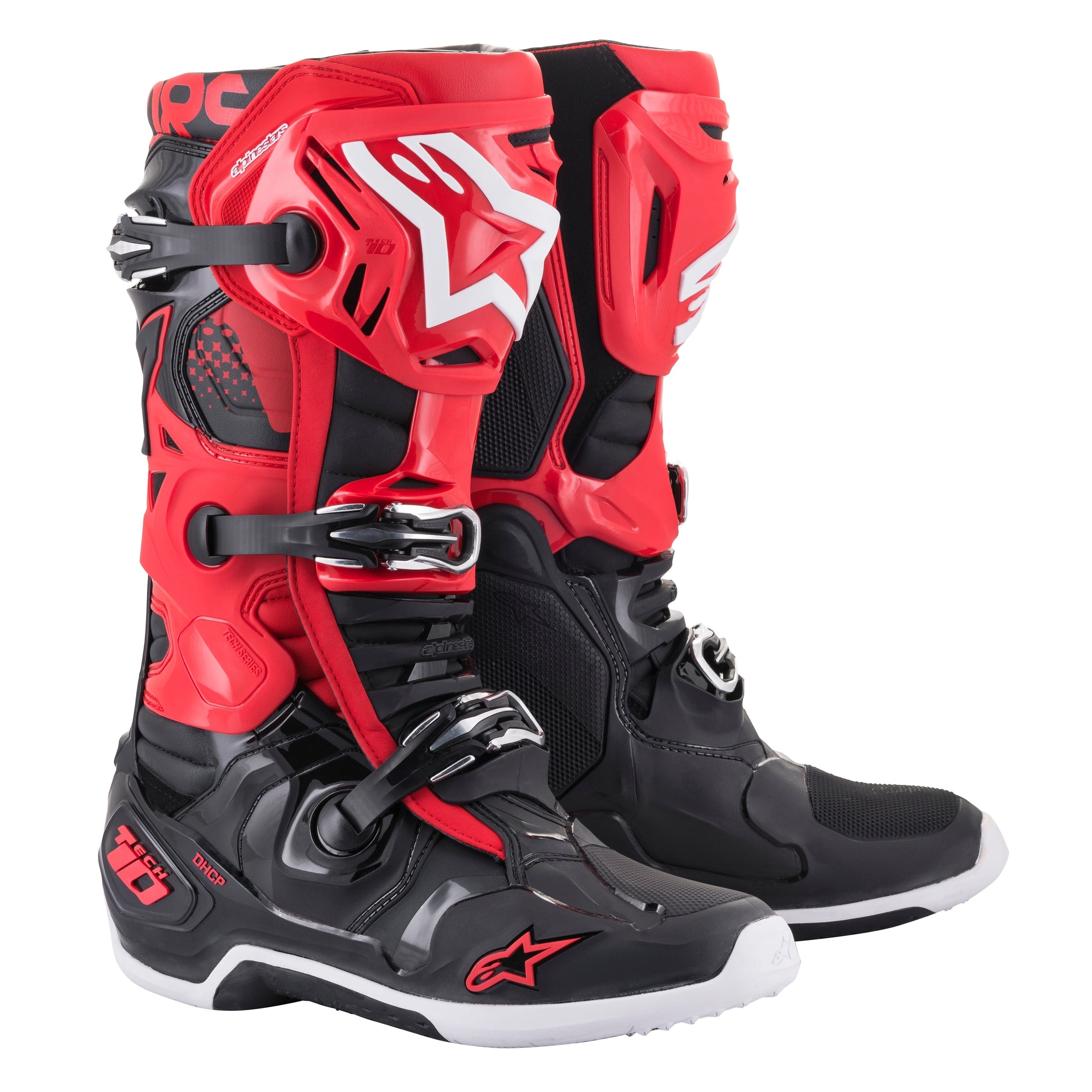 ALPINESTARS TECH 10 BOOTS RED/BLACK SZ 12