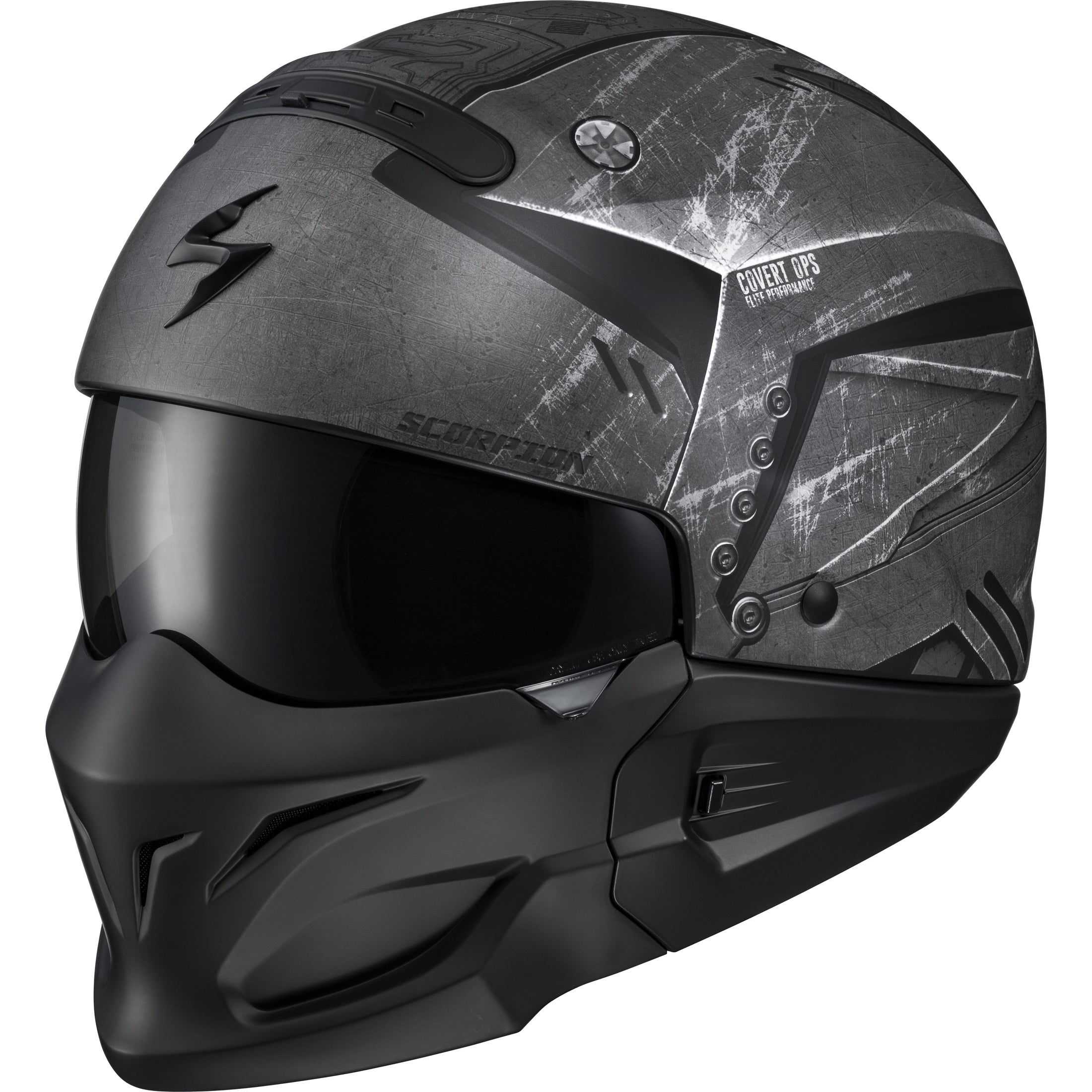 SCORPION EXO COVERT OPEN-FACE HELMET INCURSION BLACK SM