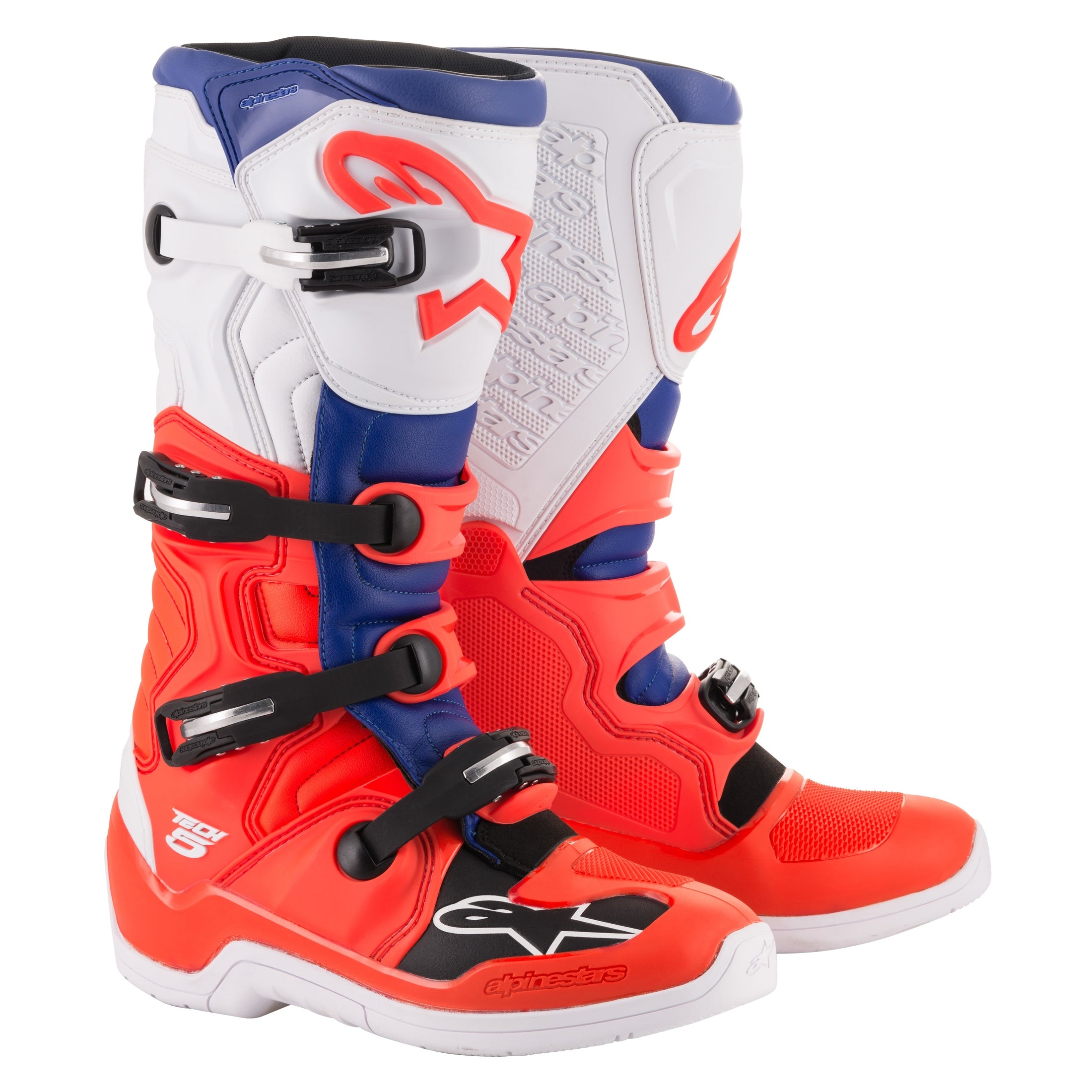 ALPINESTARS TECH 5 BOOTS RED/BLUE/WHITE SZ 15