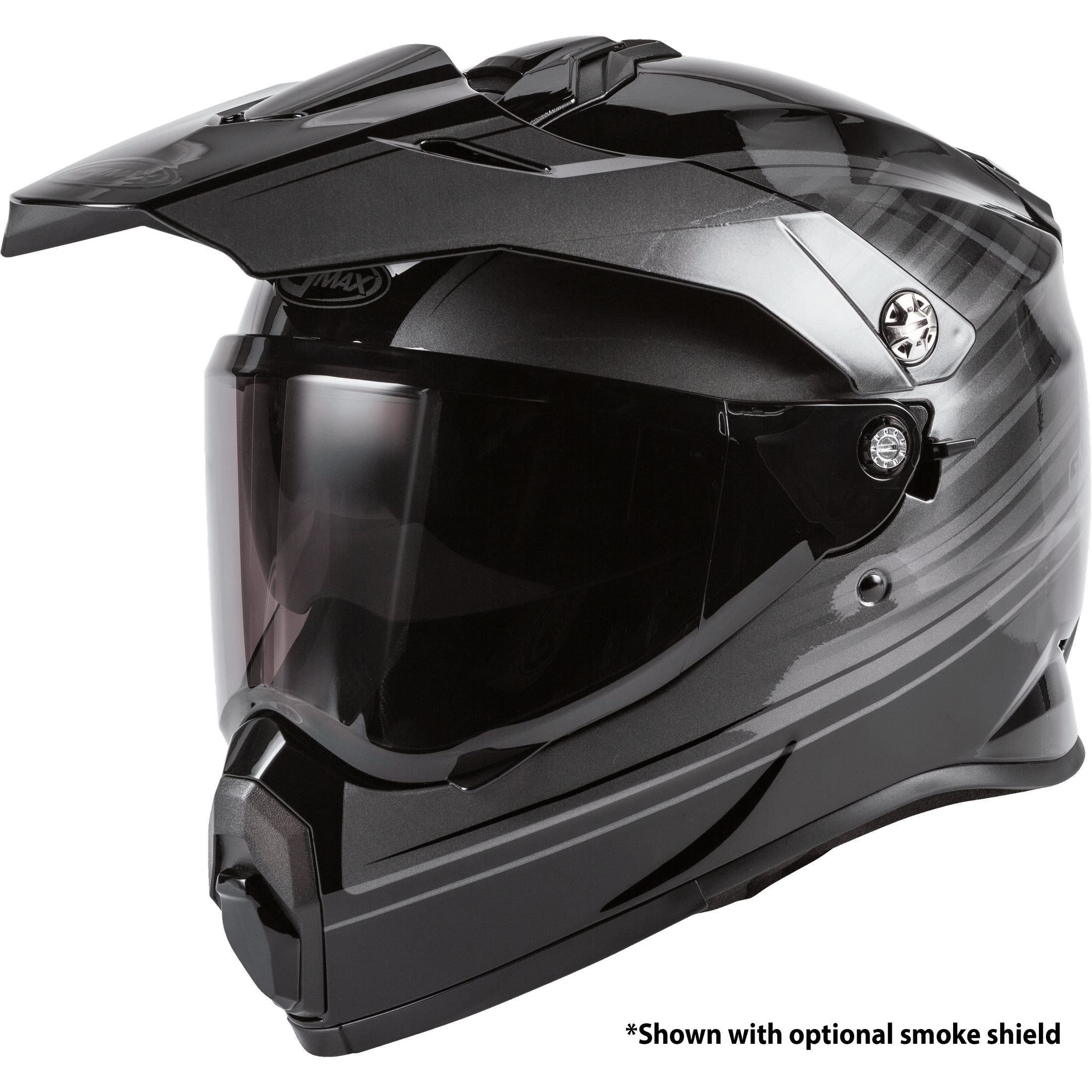 GMAX AT-21 ADVENTURE RALEY HELMET BLACK/GREY SM