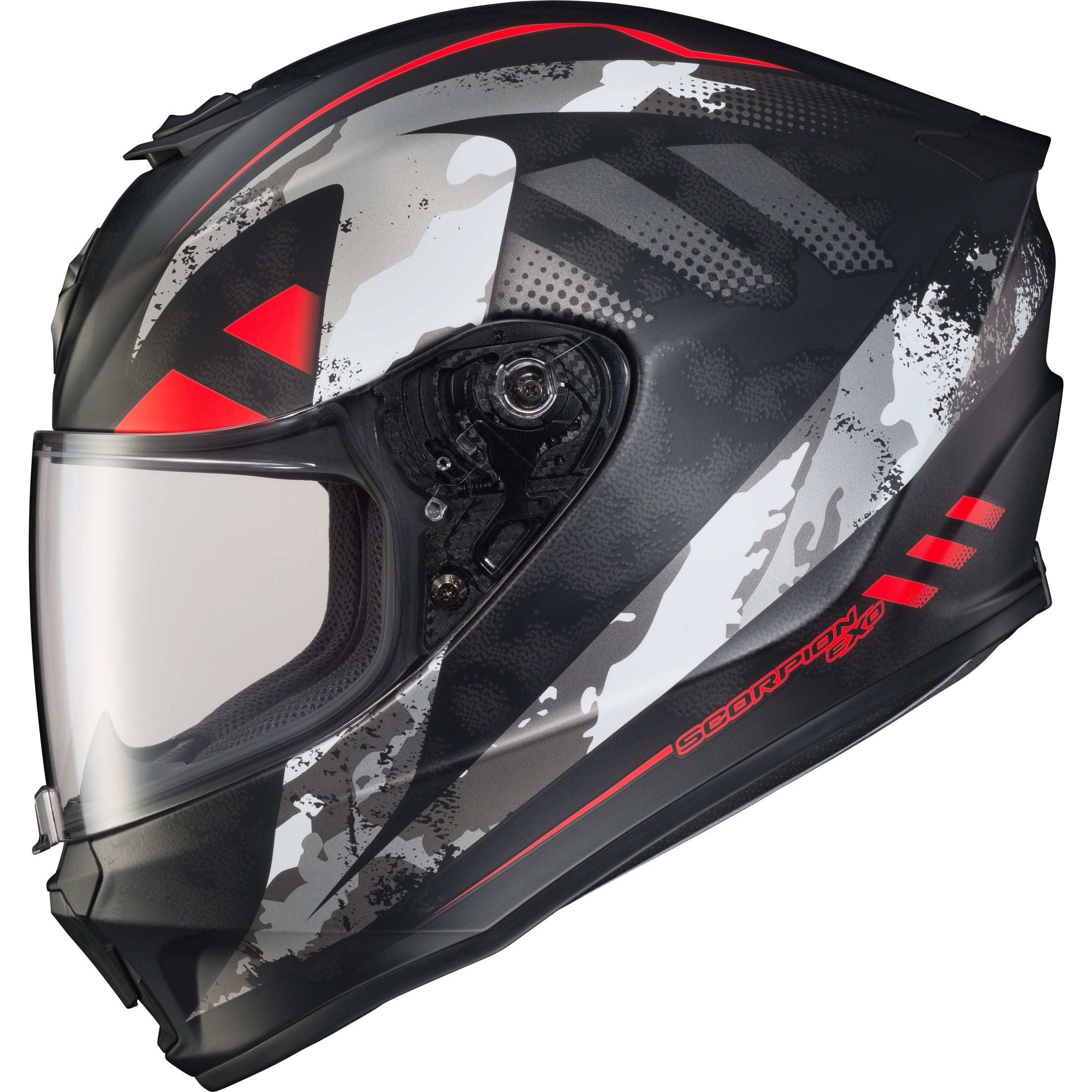SCORPION EXO EXO-R420 FULL-FACE HELMET DISTILLER BLACK/RED XL