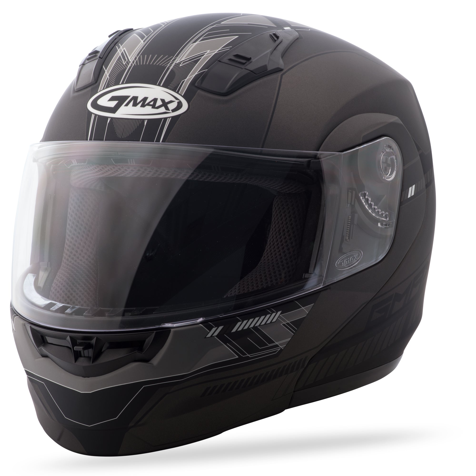 GMAX MD-04 MODULAR HELMET MATTE BLACK/DARK SILVER 2X