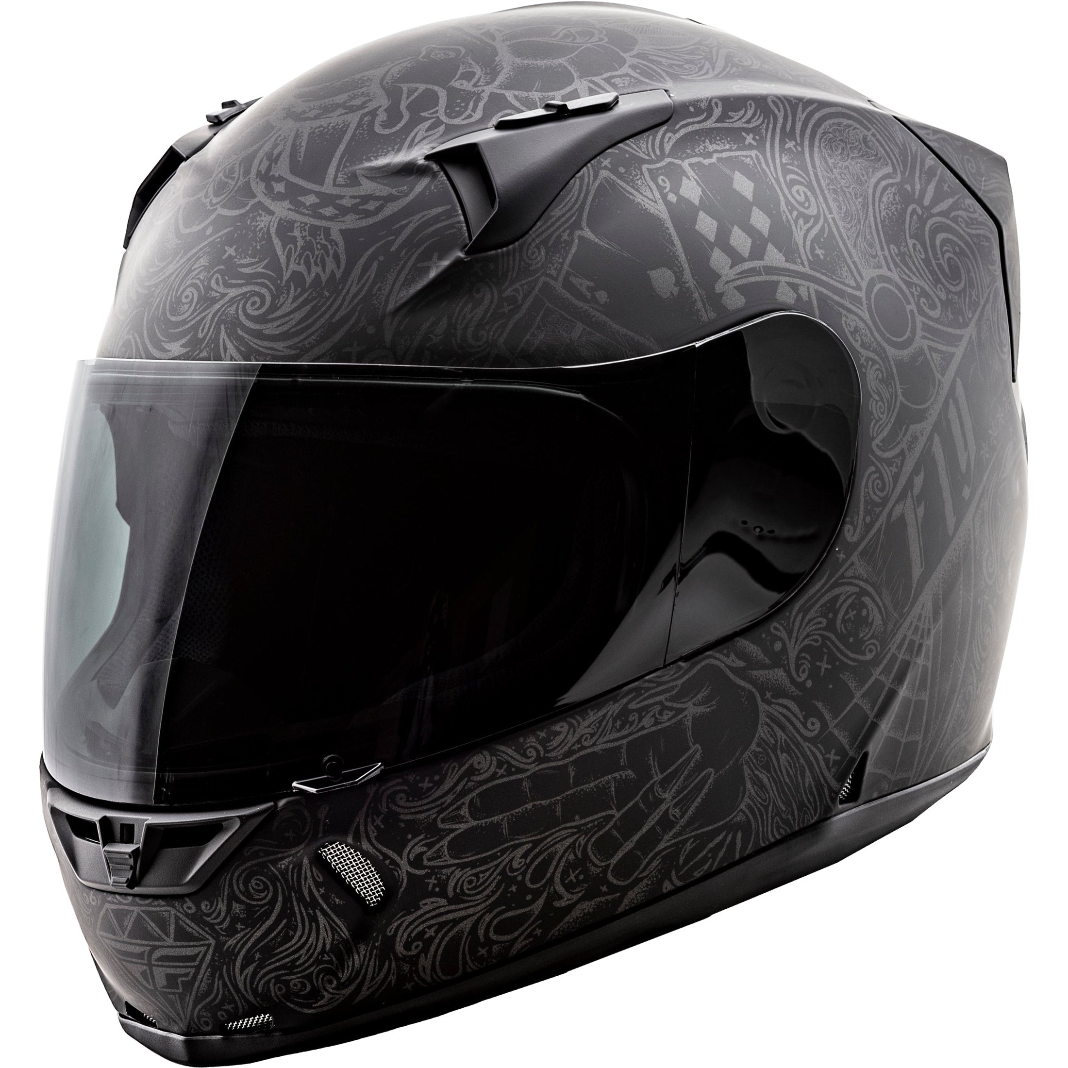 FLY RACING REVOLT INK'N NEEDLE HELMET MATTE BLACK/GUNMETAL XL