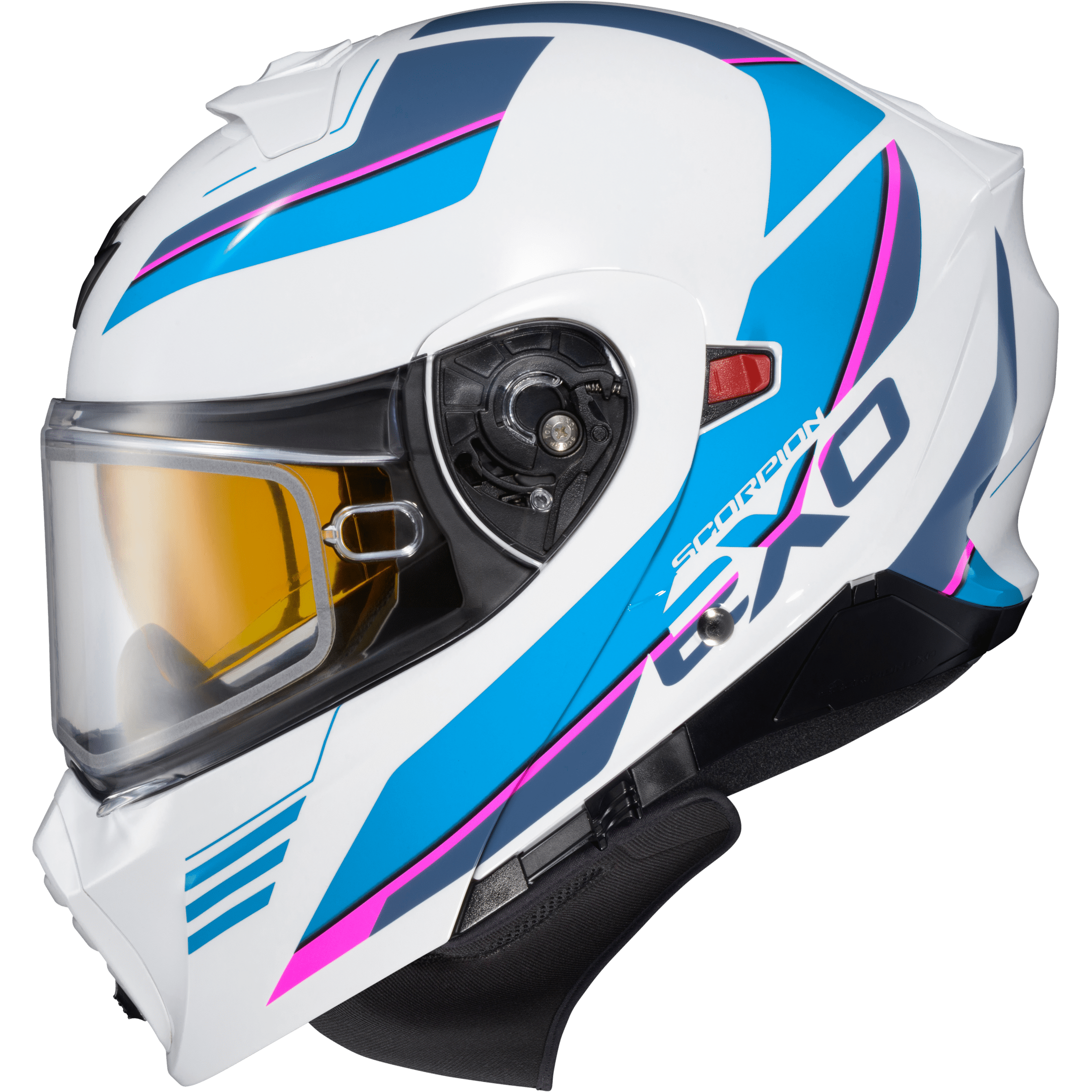 SCORPION EXO EXO-GT930 COLD WEATHER HELMET MODULUS WHT/BLU LG (DUAL PANE)