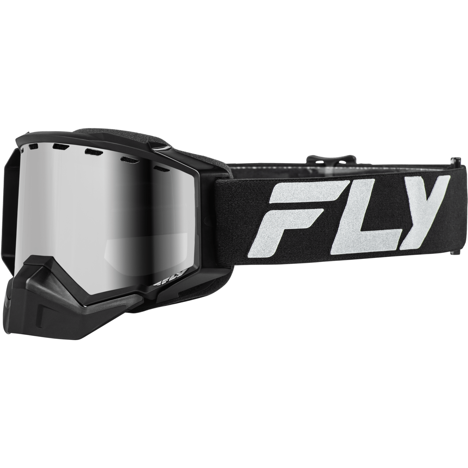 FLY RACING ZONE ELITE SNW GOGGLE BLK/SLVR W/ SIL MIRR/POLARIZED SMK LENS