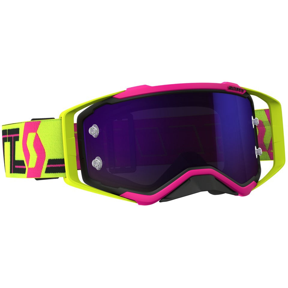 SCOTT PROSPECT GOGGLE PINK/YELLOW W/PURPLE CHROME LENS