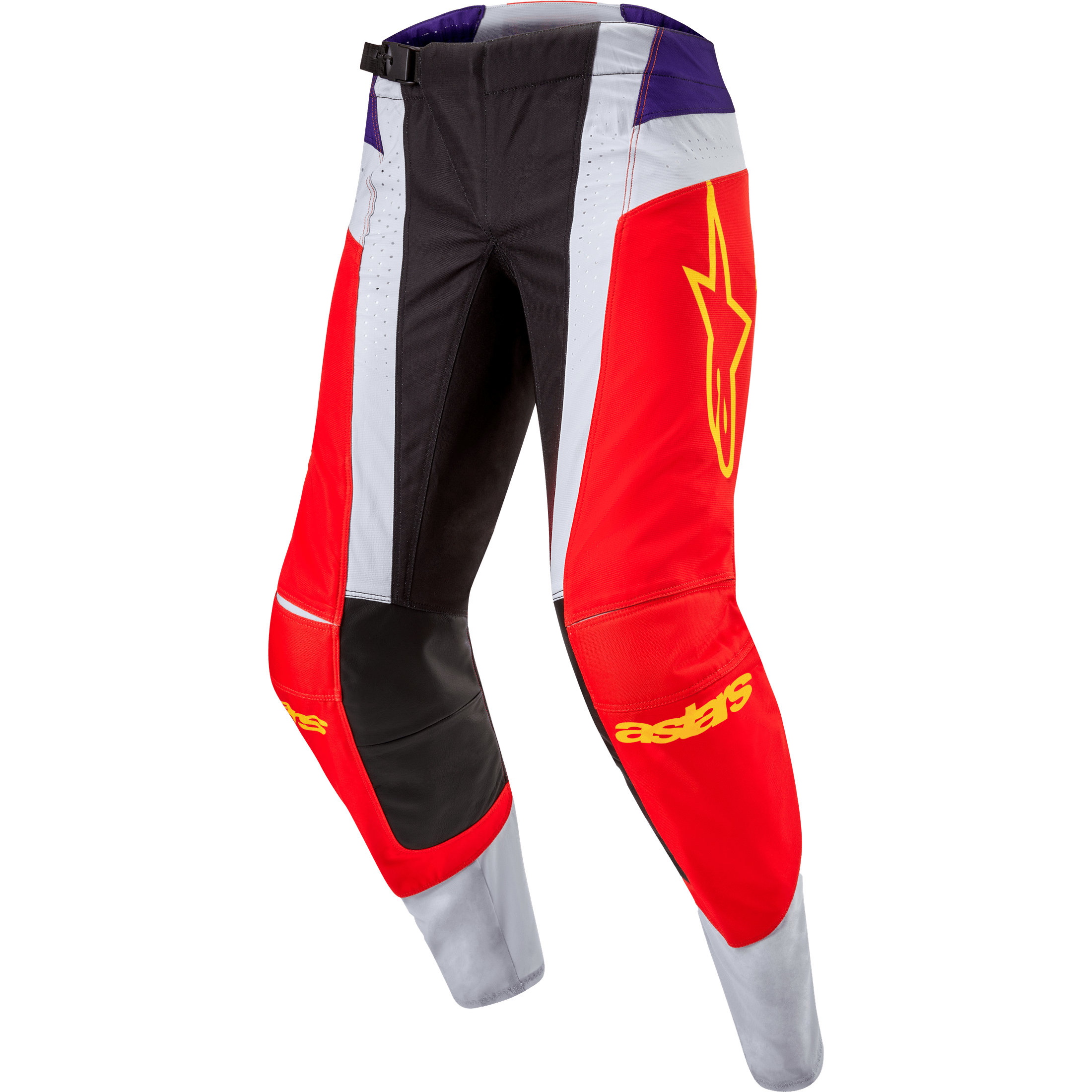 ALPINESTARS TECHSTAR OCURI PANTS HOT ORANGE/PURPLE/BLACK SZ 34
