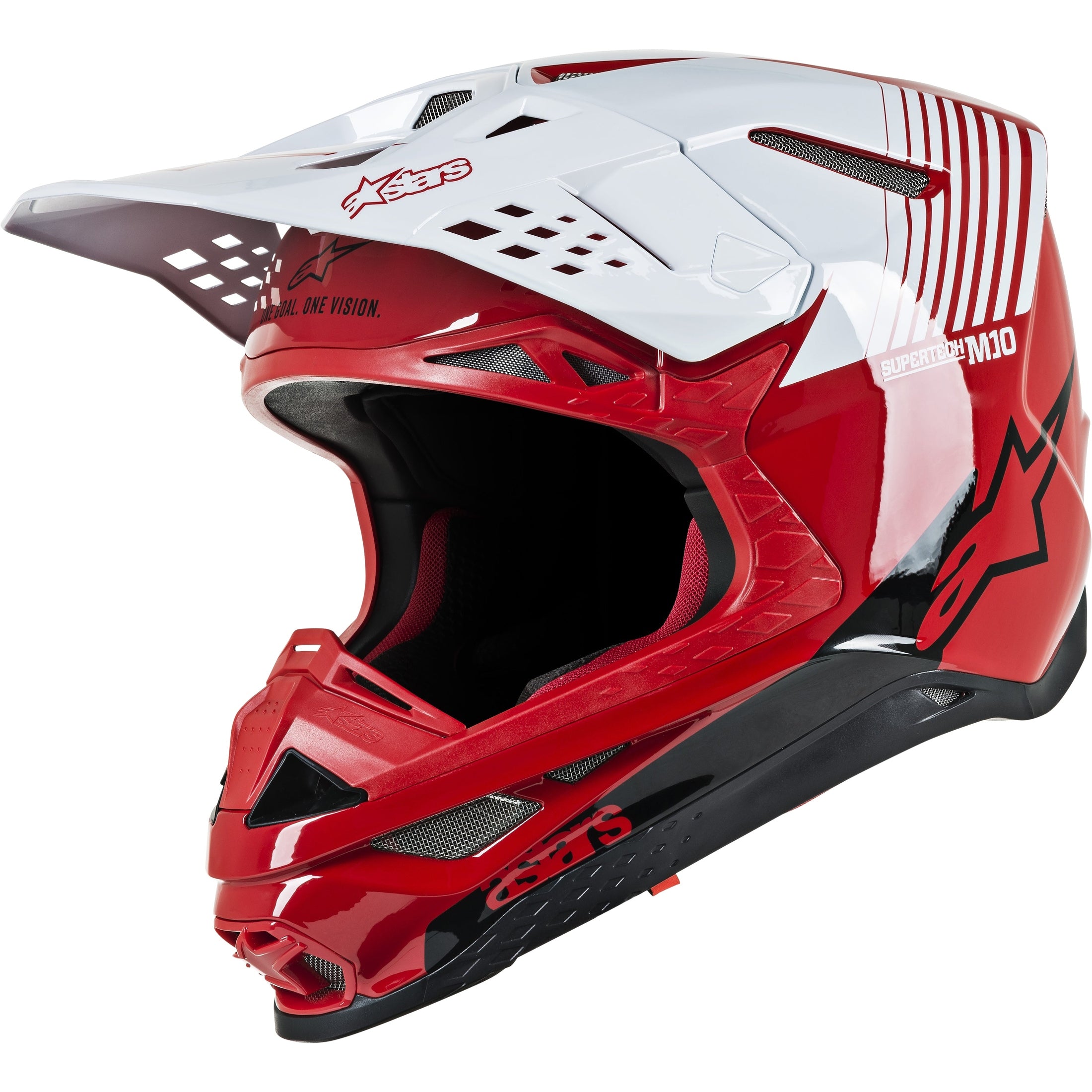 ALPINESTARS S.TECH M10 DYNO HELMET GLOSS RED/WHITE SM
