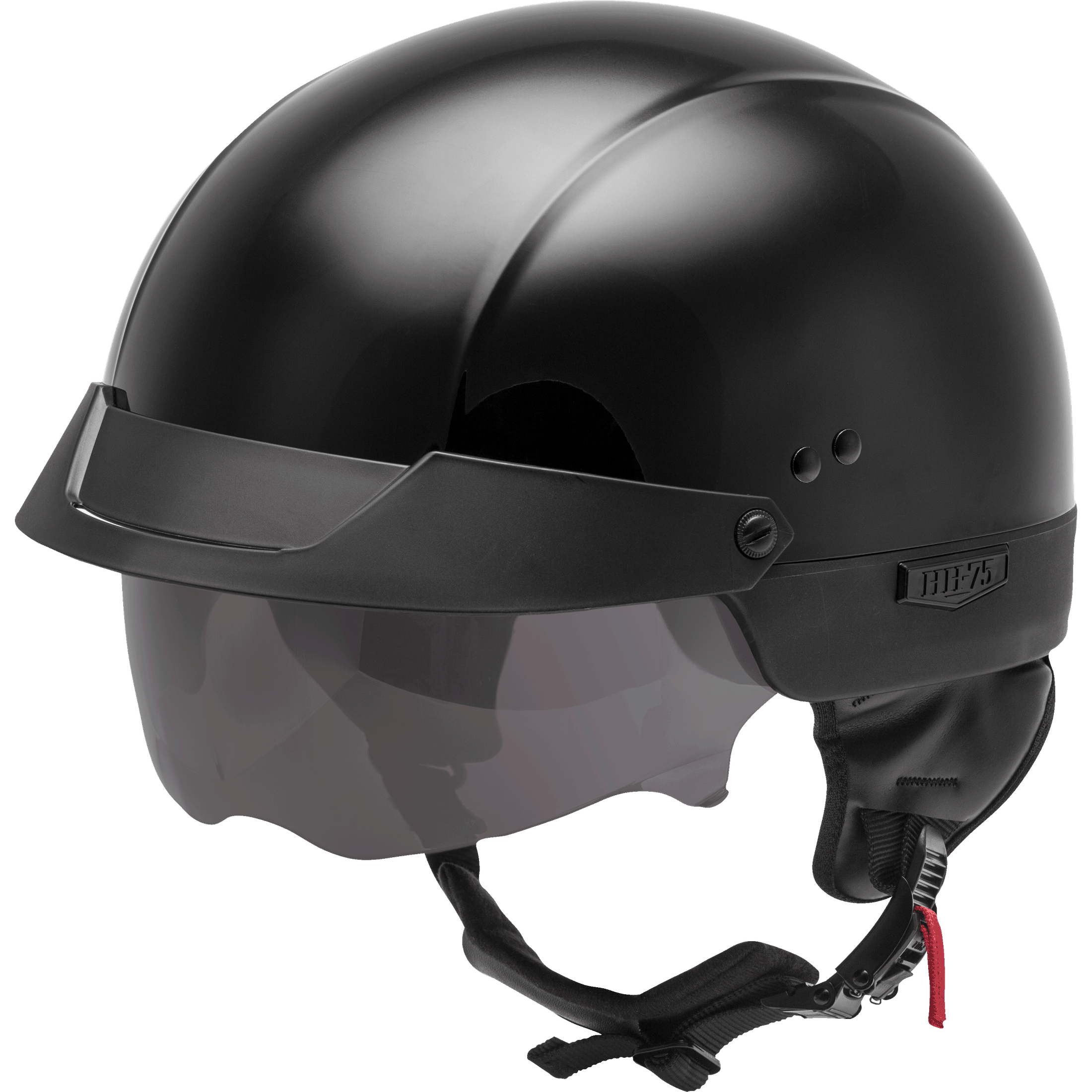 GMAX HH-75 HALF HELMET BLACK SM