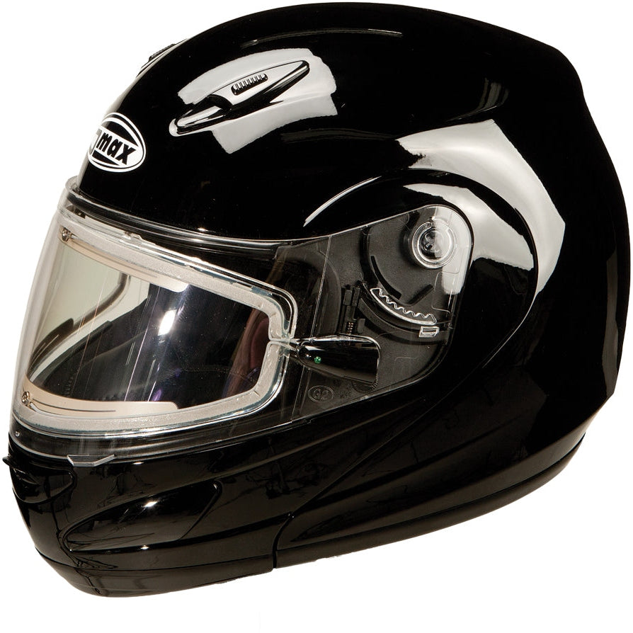 GMAX GM-44S MODULAR HELMET BLACK W/ELECTRIC SHIELD 3X