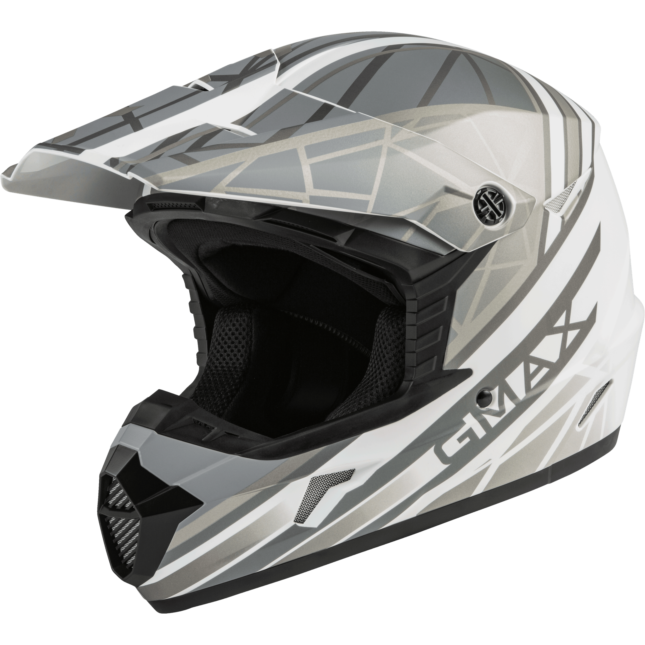 GMAX MX-46 OFF-ROAD MEGA HELMET MATTE WHITE/SILVER XL