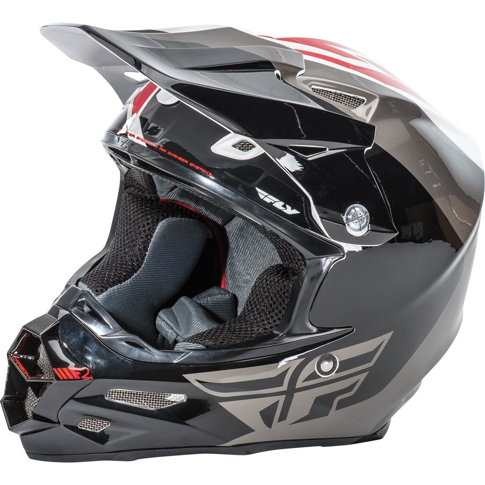 FLY RACING F2 CARBON PURE HELMET WHITE/BLACK/GREY L