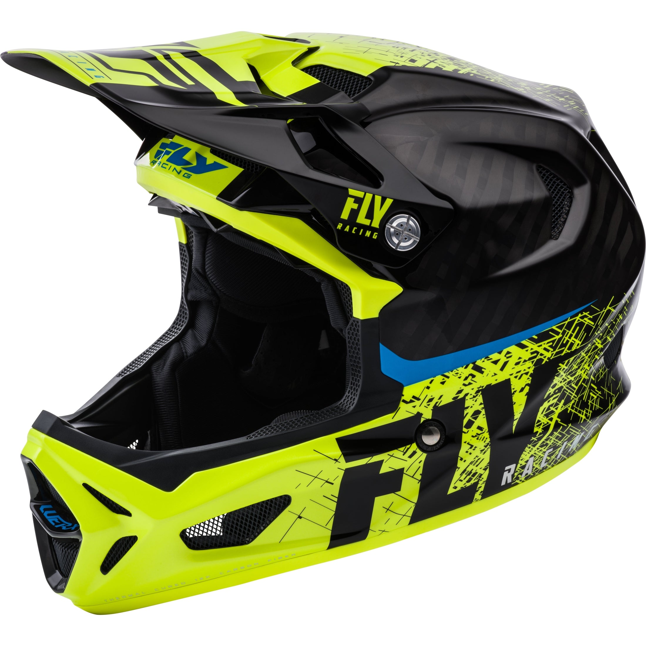 FLY RACING WERX CARBON HELMET BLACK/HI-VIS MD