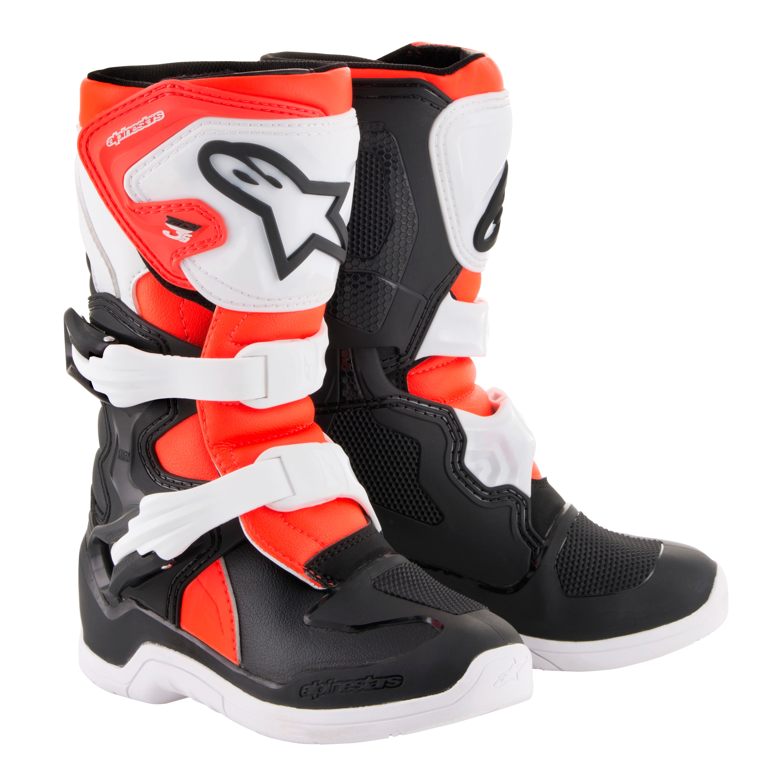 ALPINESTARS TECH 3S BOOTS BLACK/WHITE/RED SZ Y11