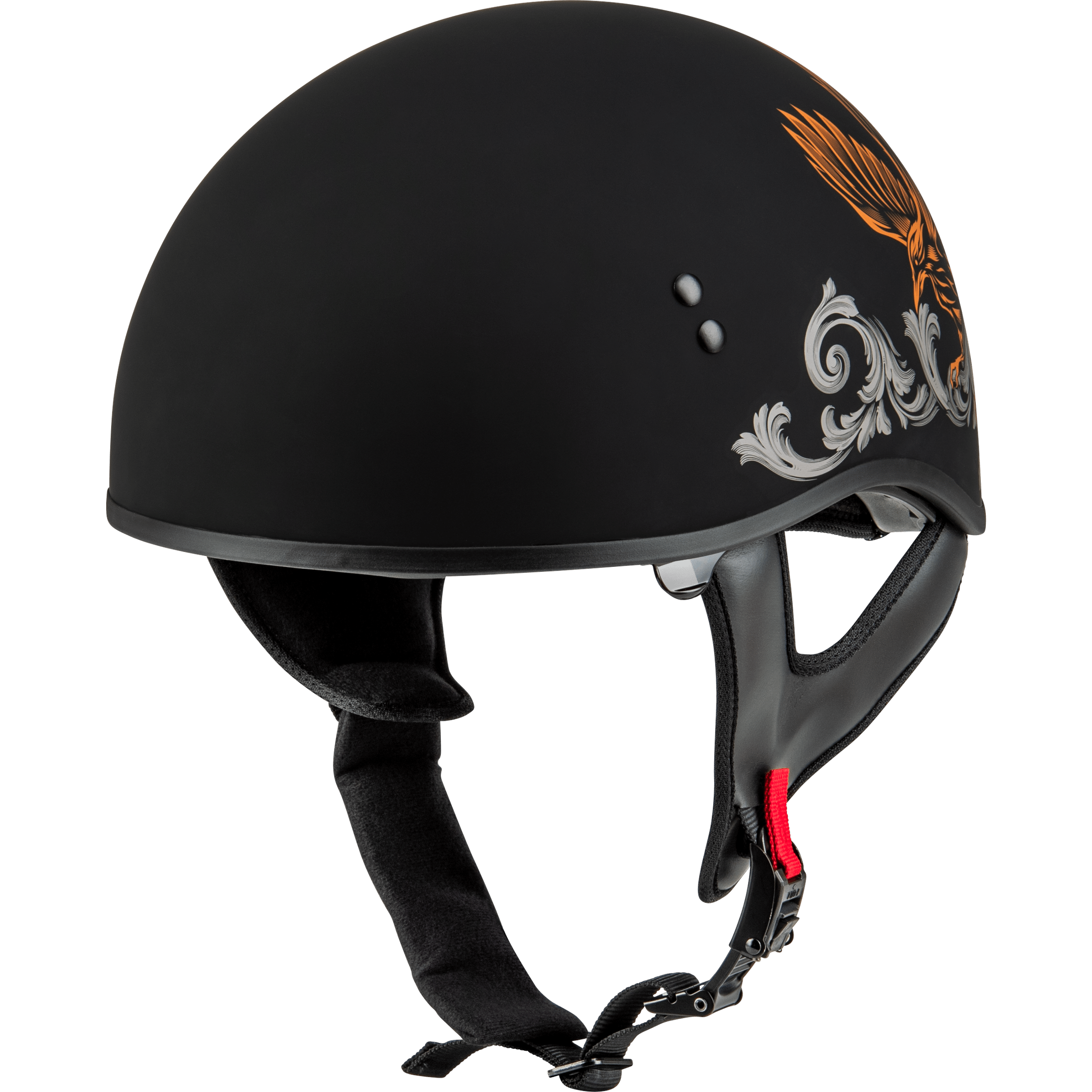 GMAX HH-65 CORVUS HELMET MATTE BLACK/SILVER/ORANGE 3X