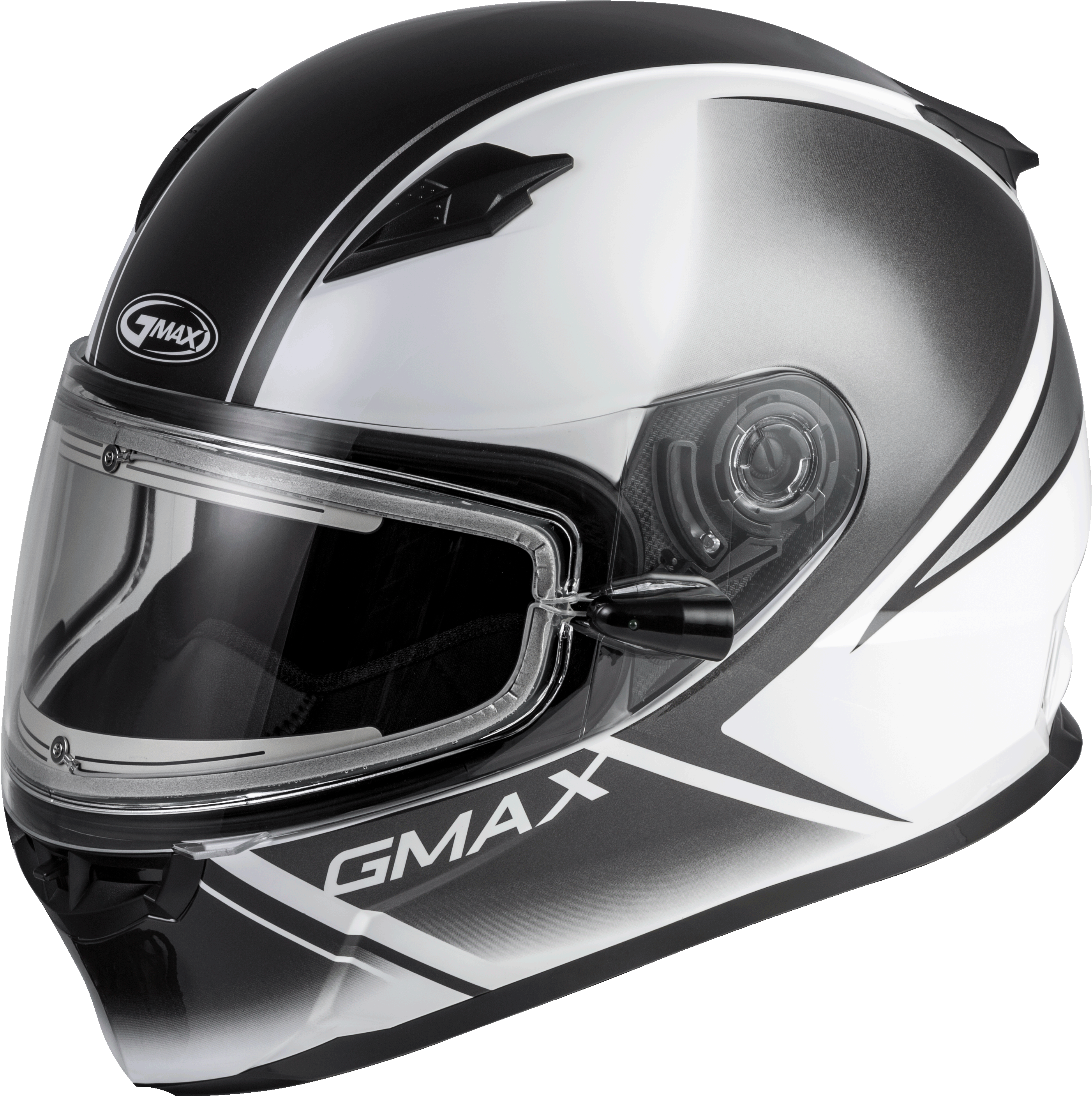 GMAX FF-49S HAIL SNOW HELMET W/ELEC SHIELD WHITE/BLACK XL